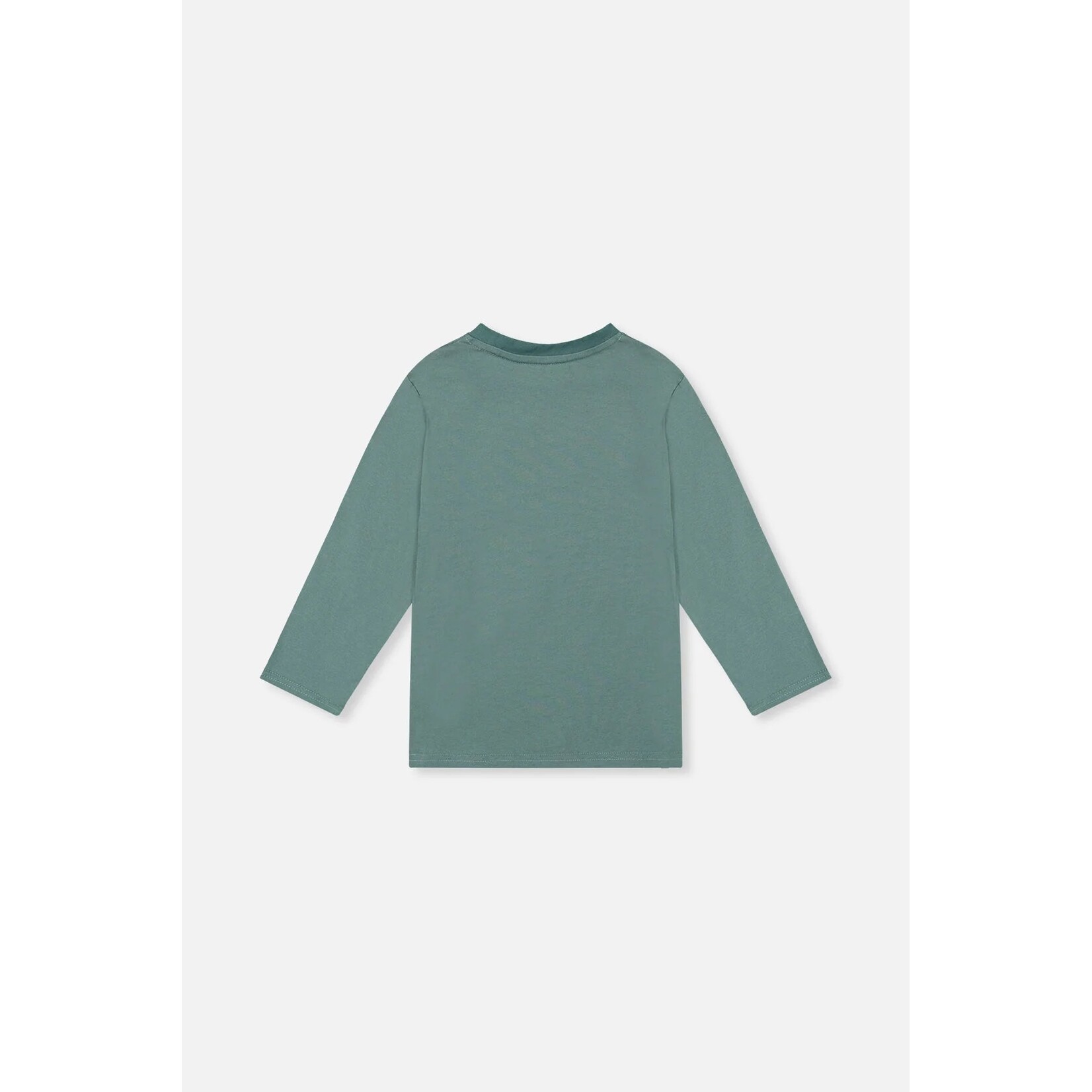 Deux par Deux DEUX PAR DEUX - Turquoise long-sleeved T-shirt with a graphic wolf print