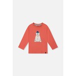 Deux par Deux DEUX PAR DEUX - T-shirt rose orangé à manches longues avec graphique ours polaire 'Copains nordiques'