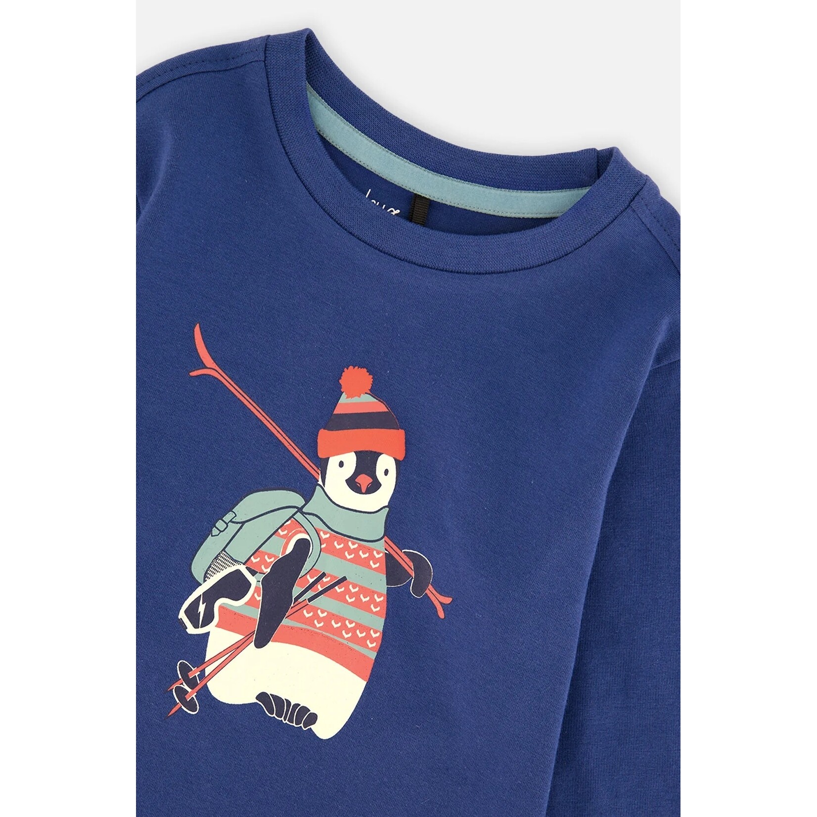Deux par Deux DEUX PAR DEUX - T-shirt bleu à manches longues avec graphique de pingouin 'Copains nordiques'