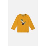 Deux par Deux DEUX PAR DEUX - T-shirt jaune moutarde à manches longues avec appliqué dino
