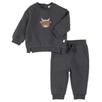 Petit Lem PETIT LEM - Cows Ottoman 2-piece Set - Charcoal