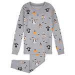 Petit Lem PETIT LEM - Grey Halloween pyjama set with dog and pumpkin print (2 pcs.)