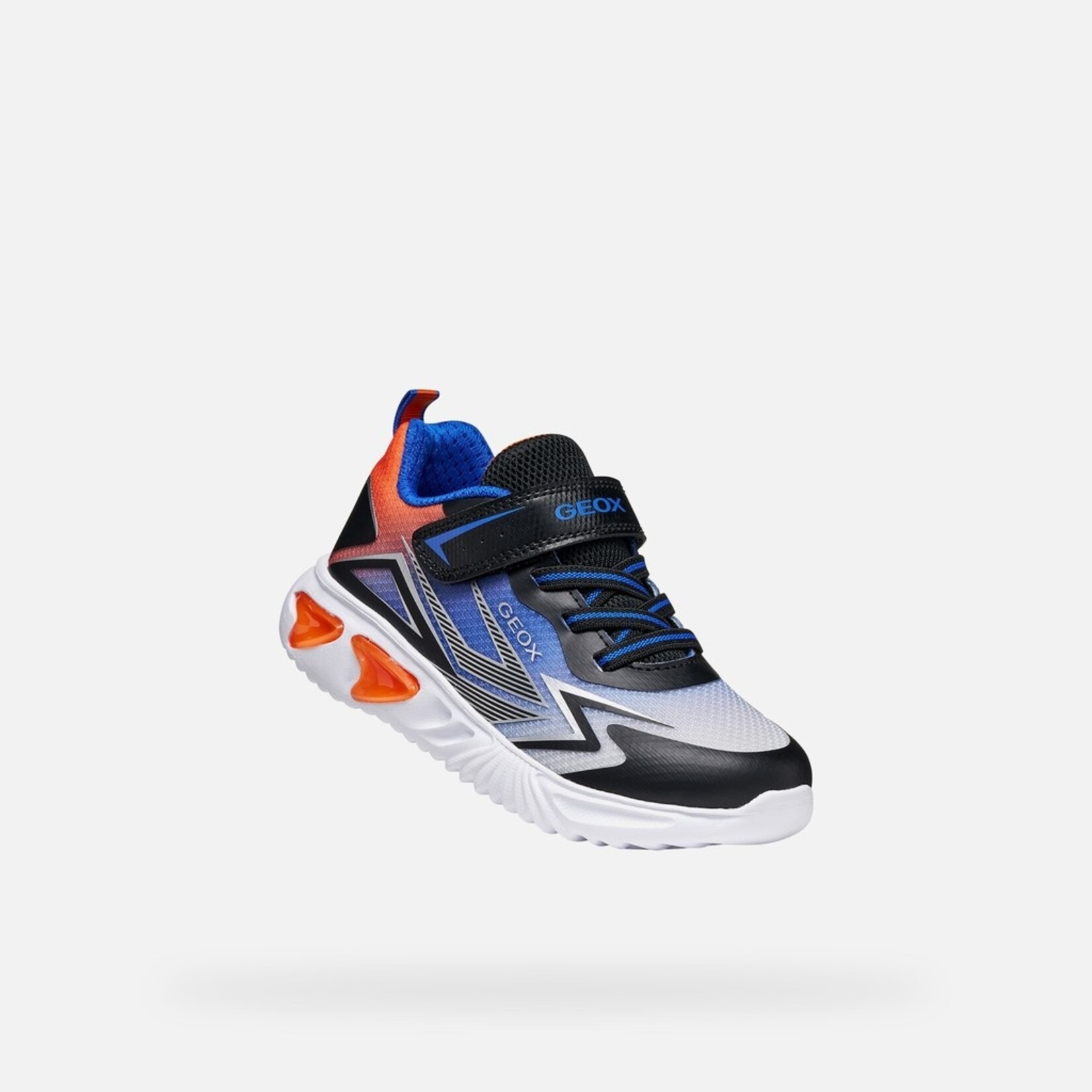 Geox GEOX - Chaussures de sport avec lumières 'J. Assister - Black/Orange'