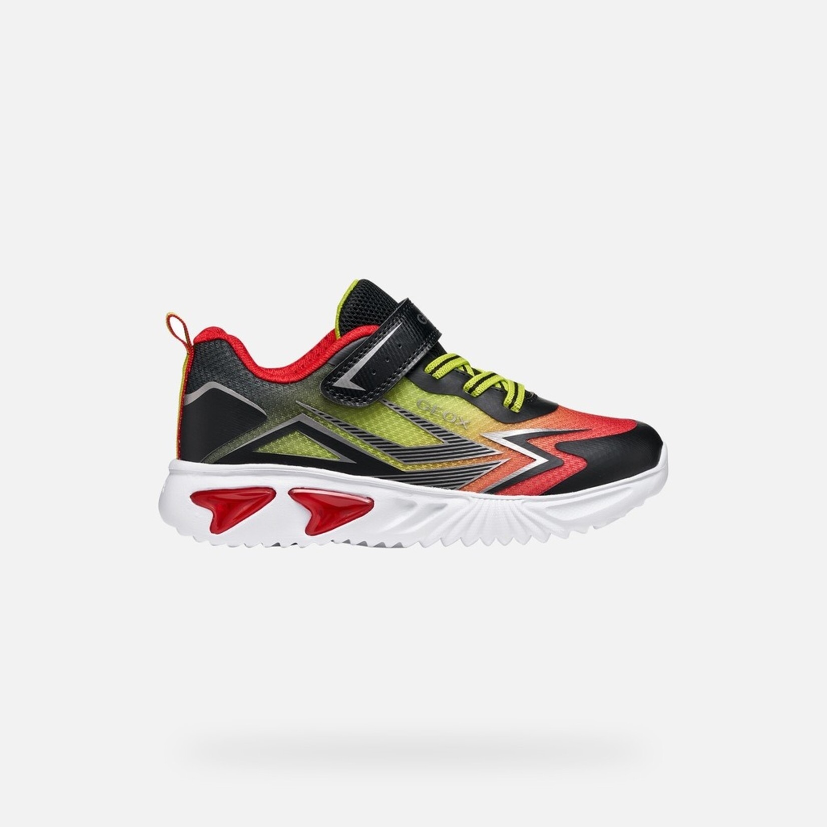 Geox GEOX - Chaussures de sport avec lumières 'J. Assister - Black/Red'
