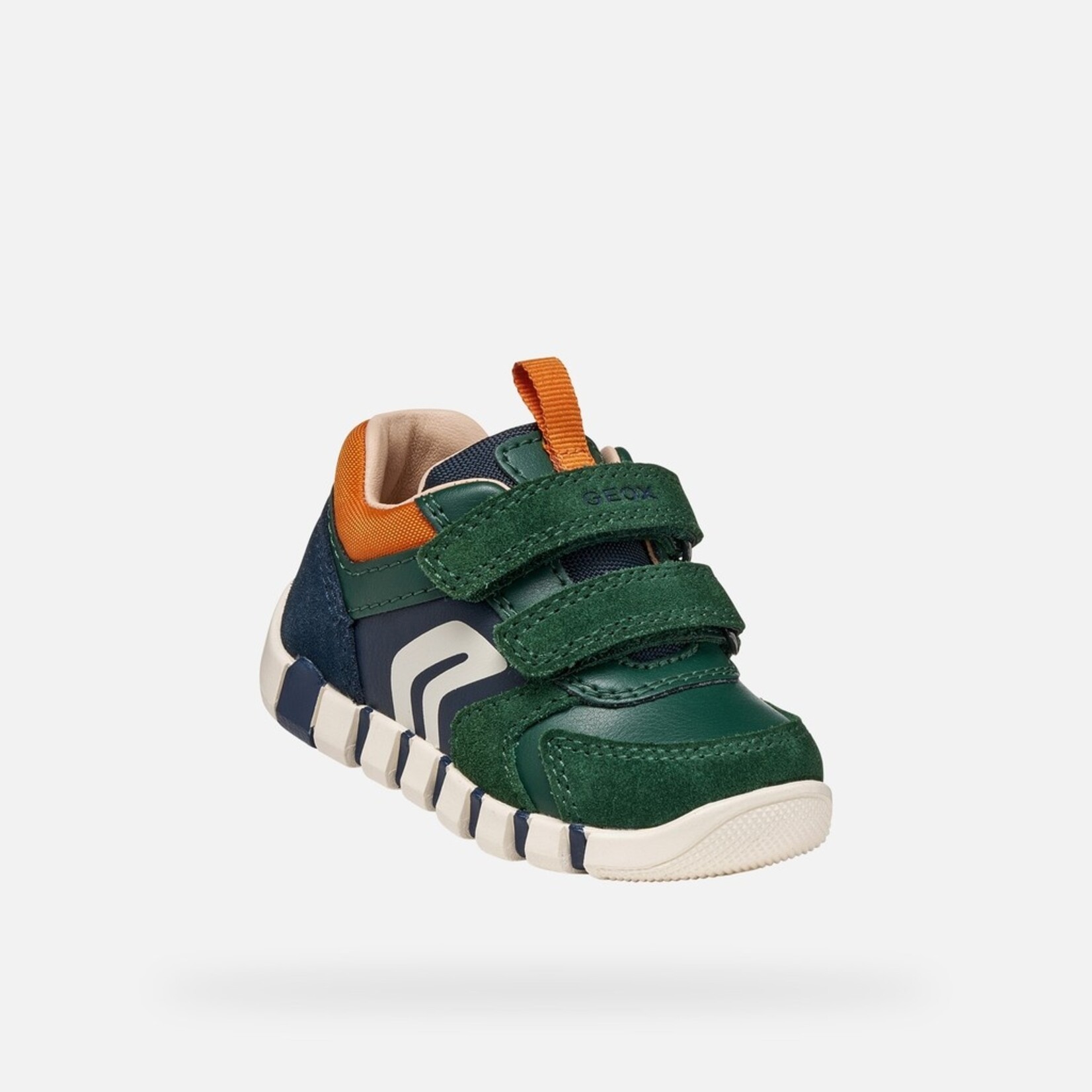 Geox GEOX - Chaussures de sport premiers pas 'B. Iupidoo - Forest/Orange'