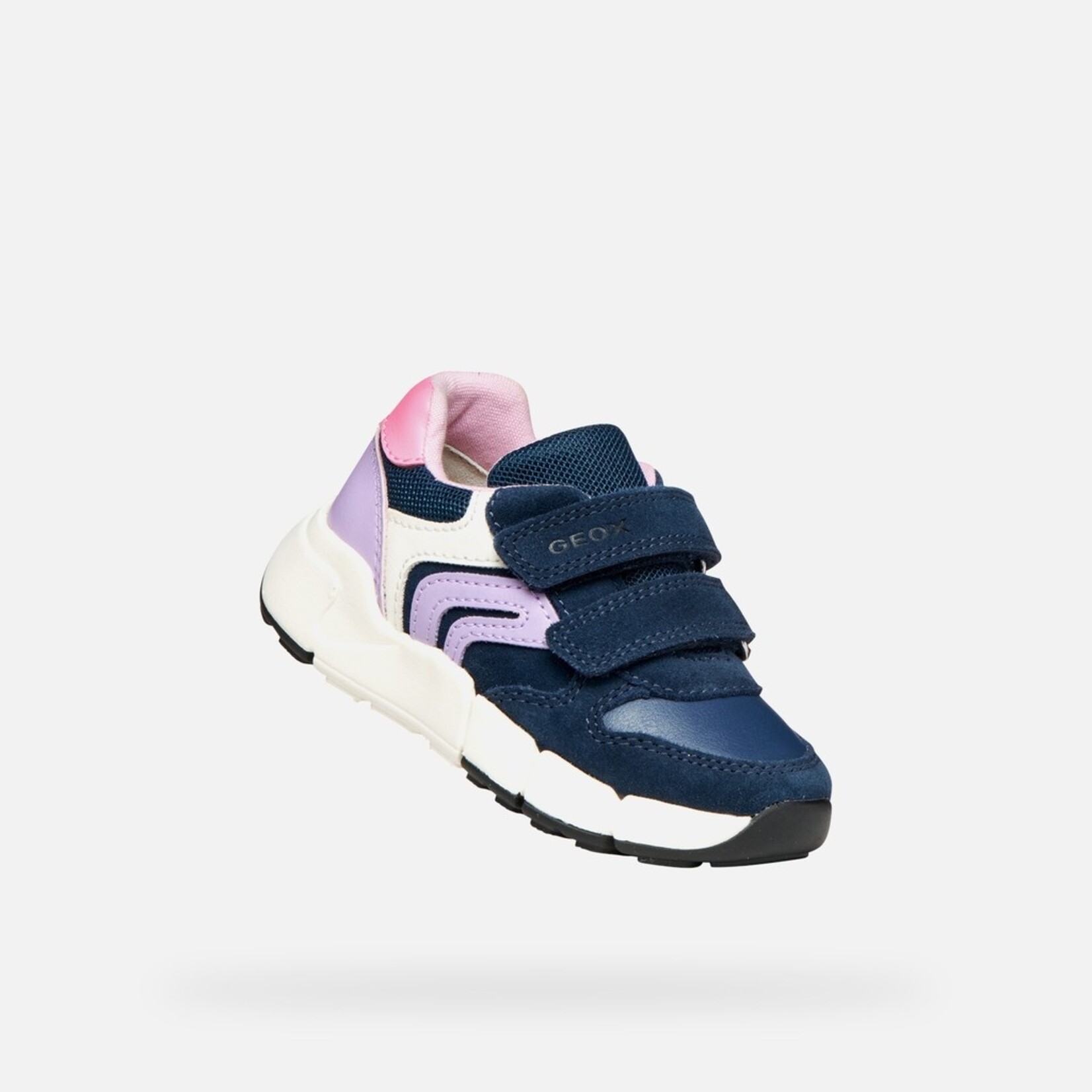Geox GEOX - Chaussures de sport à velcro 'B Flexyper Mini - Navy/Lilac'