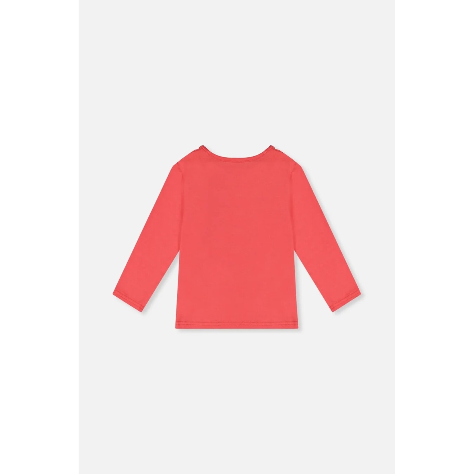 Deux par Deux DEUX PAR DEUX - T-shirt manches longues rose corail avec imprimé de chat