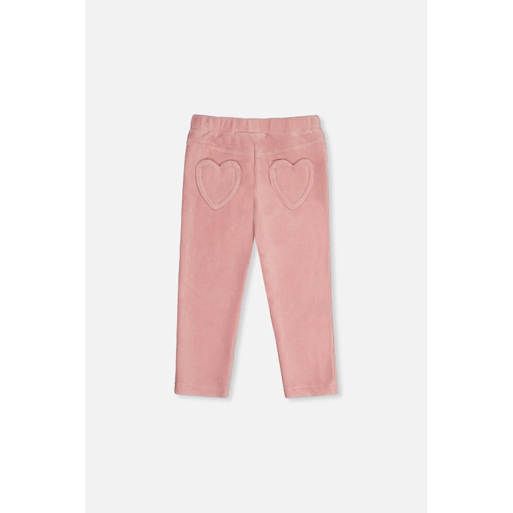 Deux par Deux DEUX PAR DEUX - Tregging en velours extensible vieux rose pâle