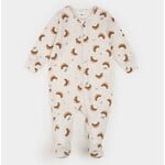 Petit Lem PETIT LEM - Heather beige baby pyjamas with croissant print