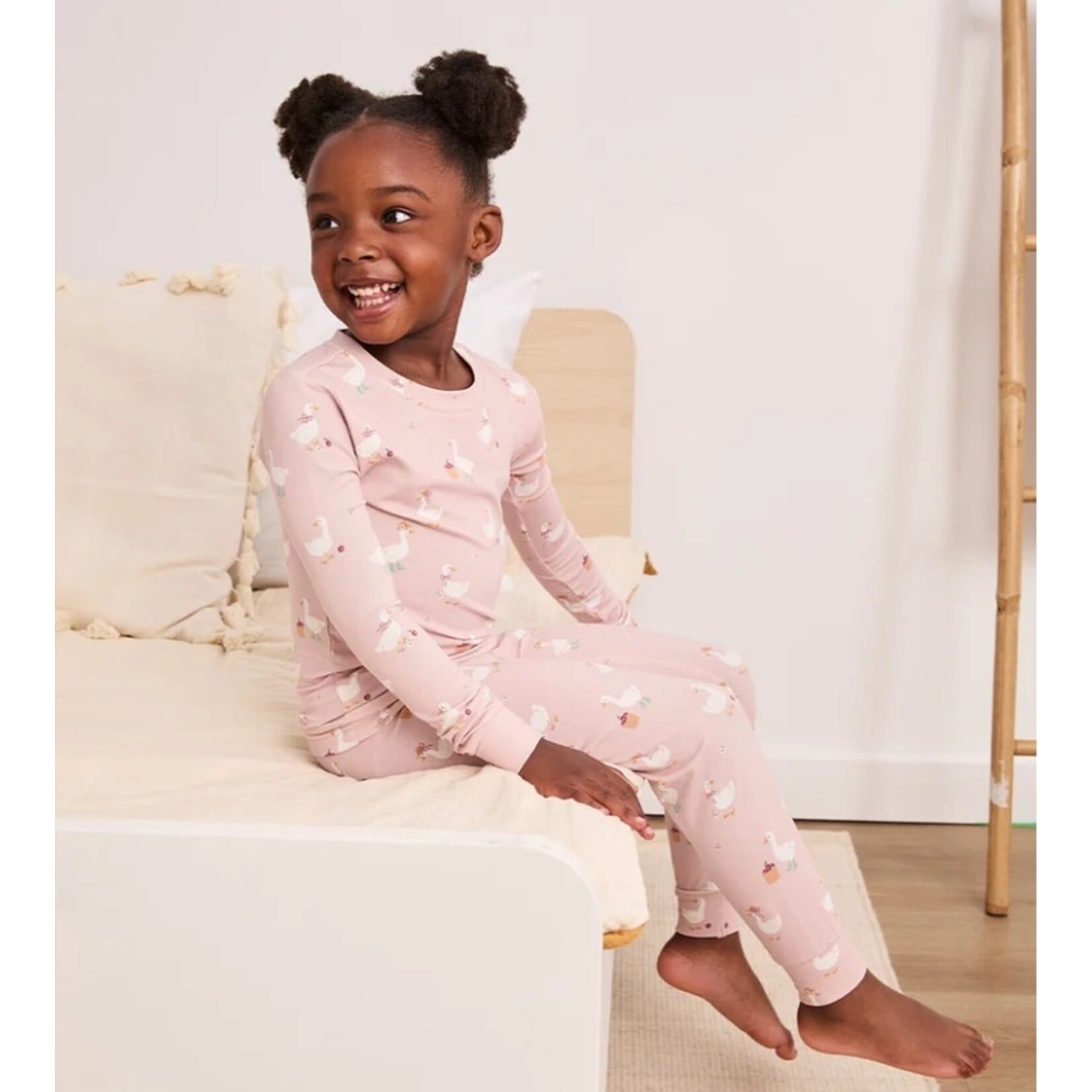 Petit Lem PETIT LEM - Ensemble pyjama LunaKnit rose primevère à imprimé canards