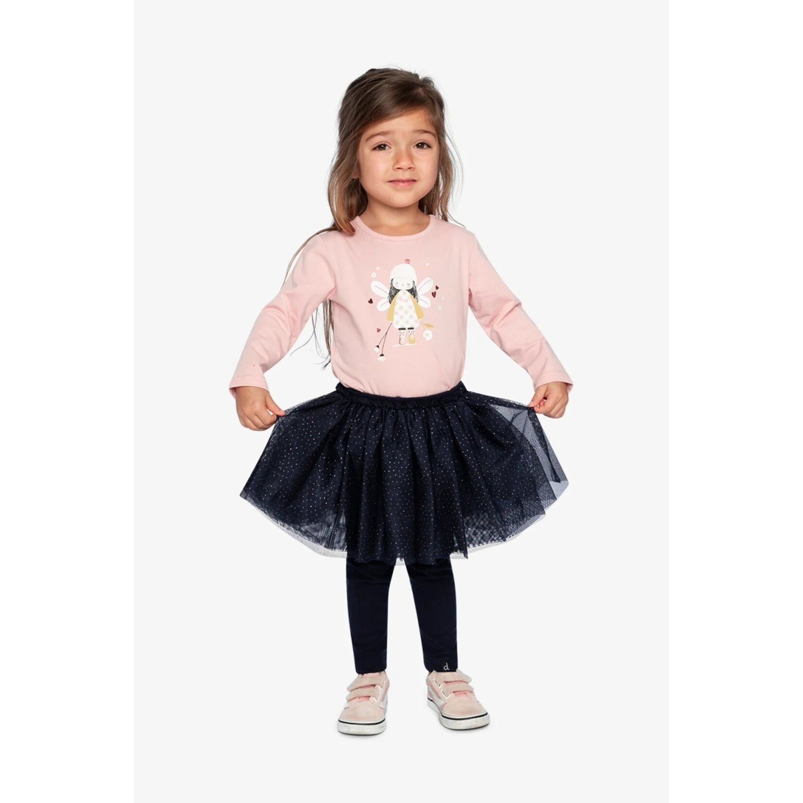 Deux par Deux DEUX PAR DEUX - T-shirt manches longues vieux rose pâle avec imprimé fée