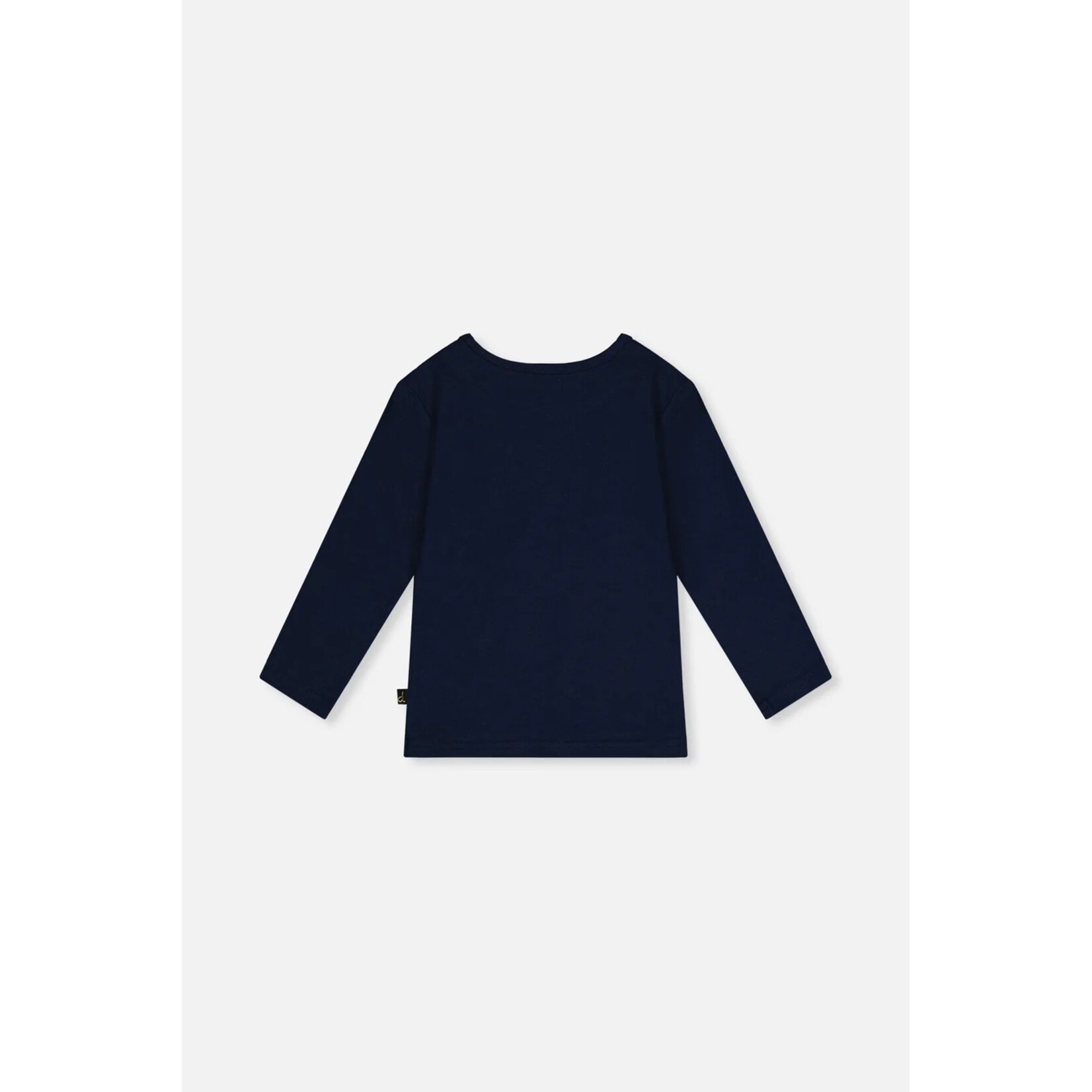 Deux par Deux  DEUX PAR DEUX - Navy long-sleeve T-shirt with a shiny heart-shaped balloon bouquet print
