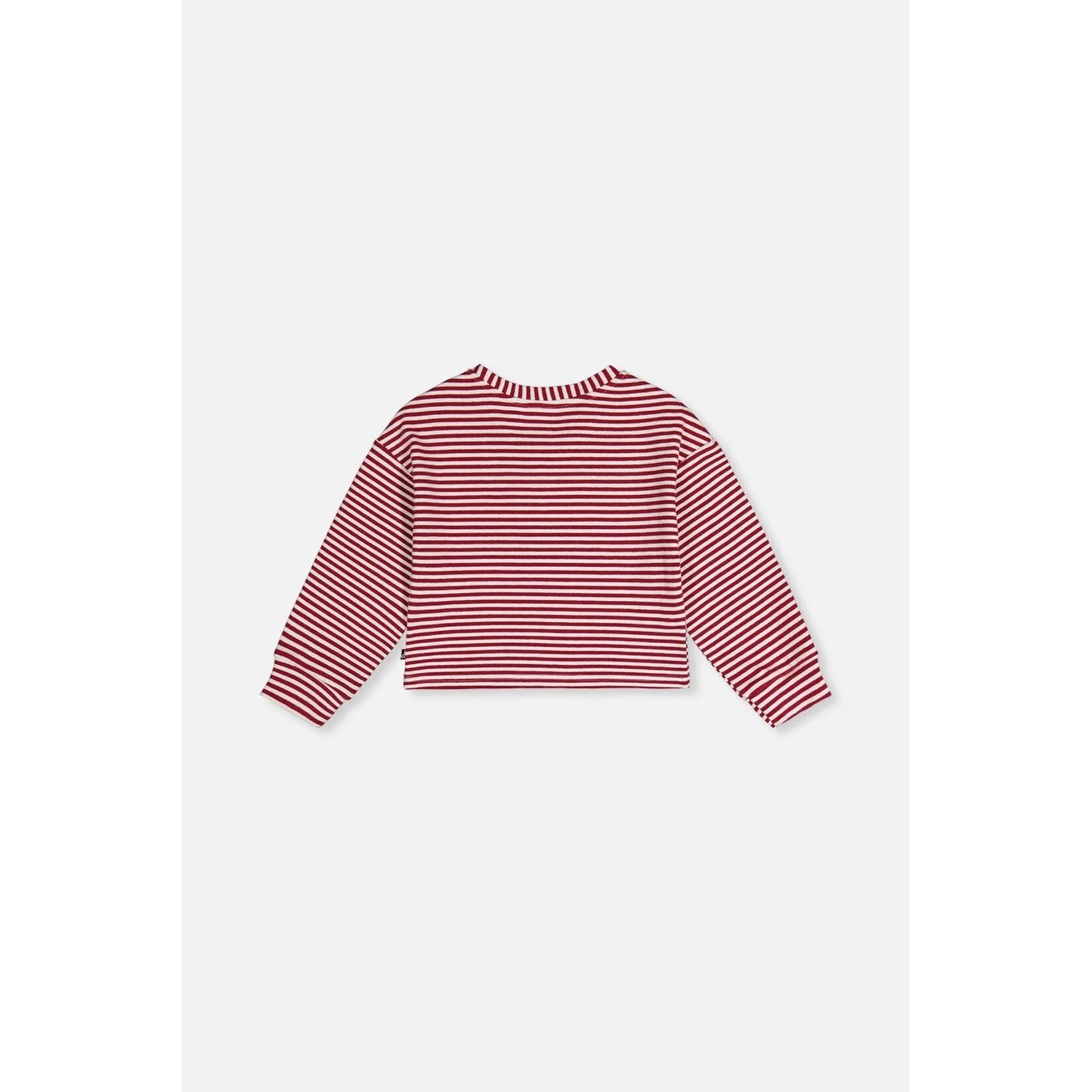 Deux par Deux  DEUX PAR DEUX - Burgundy and white striped jersey top