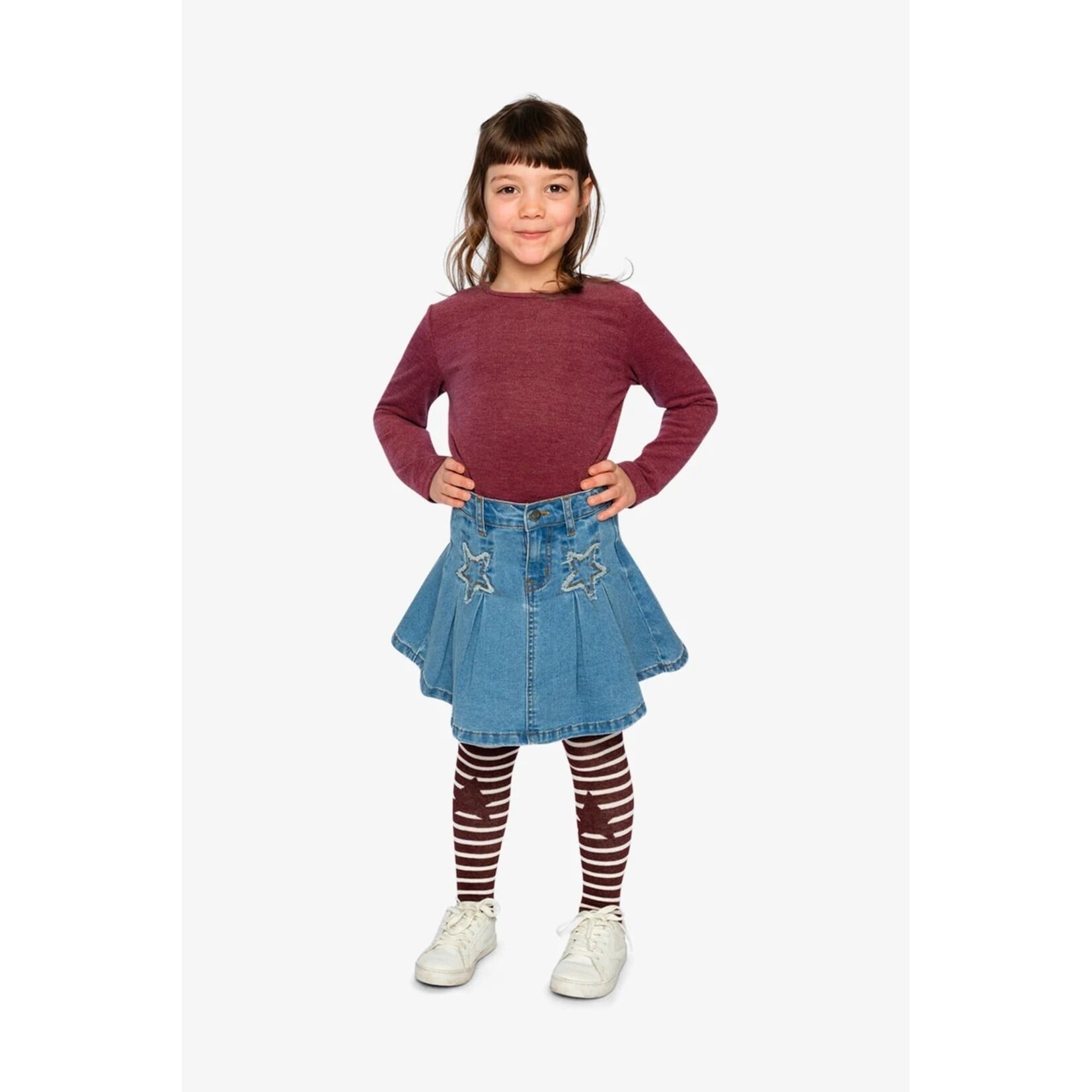 Deux par Deux  DEUX PAR DEUX - Soft ribbed long-sleeve top in reddish-brown