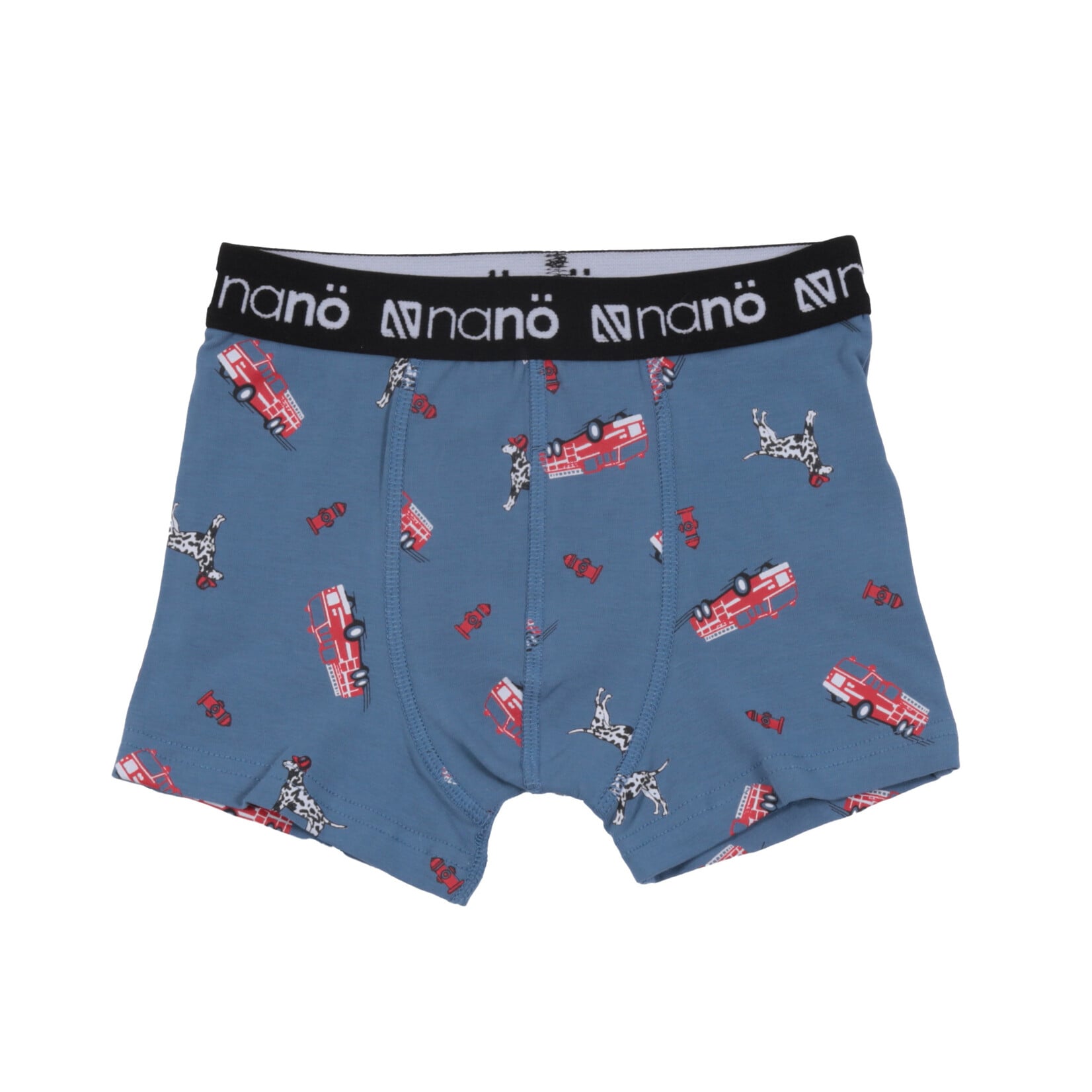 Nanö NANÖ - Lot de 2 boxers - bleu pâle et gris avec imprimé pompiers et policiers