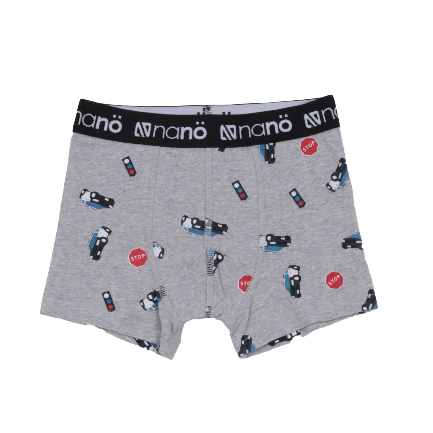 Nanö NANÖ - Lot de 2 boxers - bleu pâle et gris avec imprimé pompiers et policiers