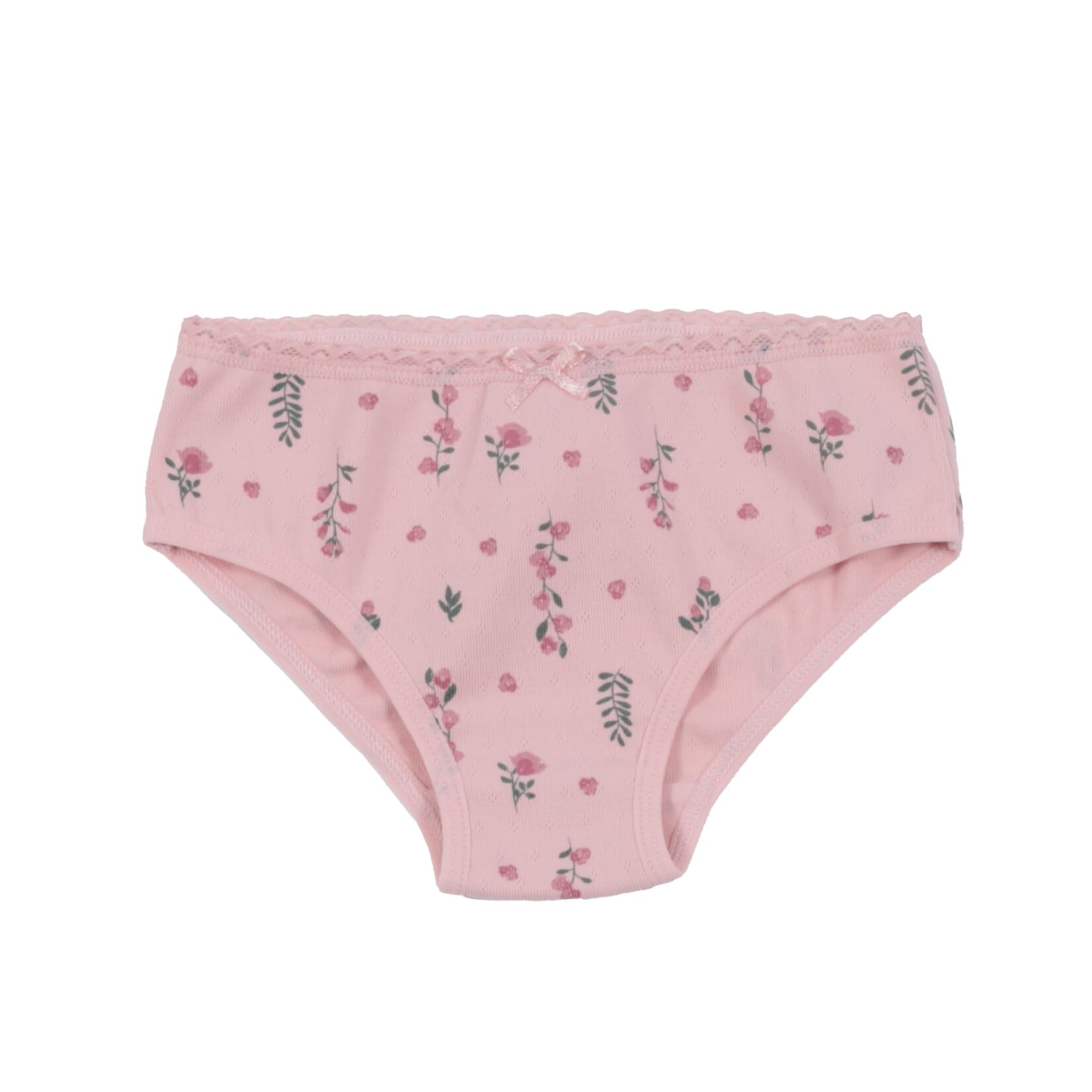 Nanö  NANÖ - Set of 3 pointelle underwear 'Flowers - Ivory - Pale Pink - Dark Pink'