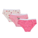 Nanö NANÖ - Lot de 3 culottes à inspiration chat et cowboy ' Ivoire - Rose pâle - Rose vif'