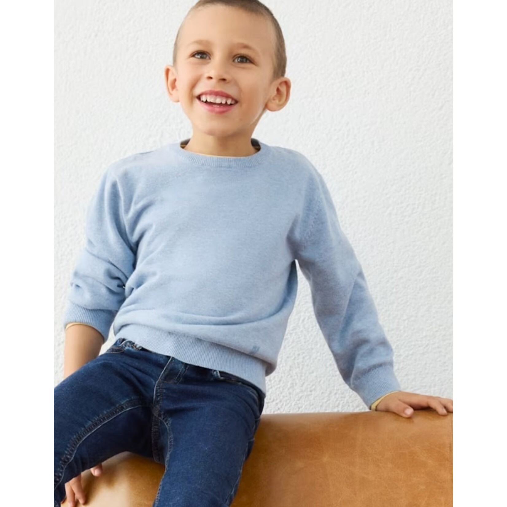 Mayoral  MAYORAL - Pale blue crew-neck sweater
