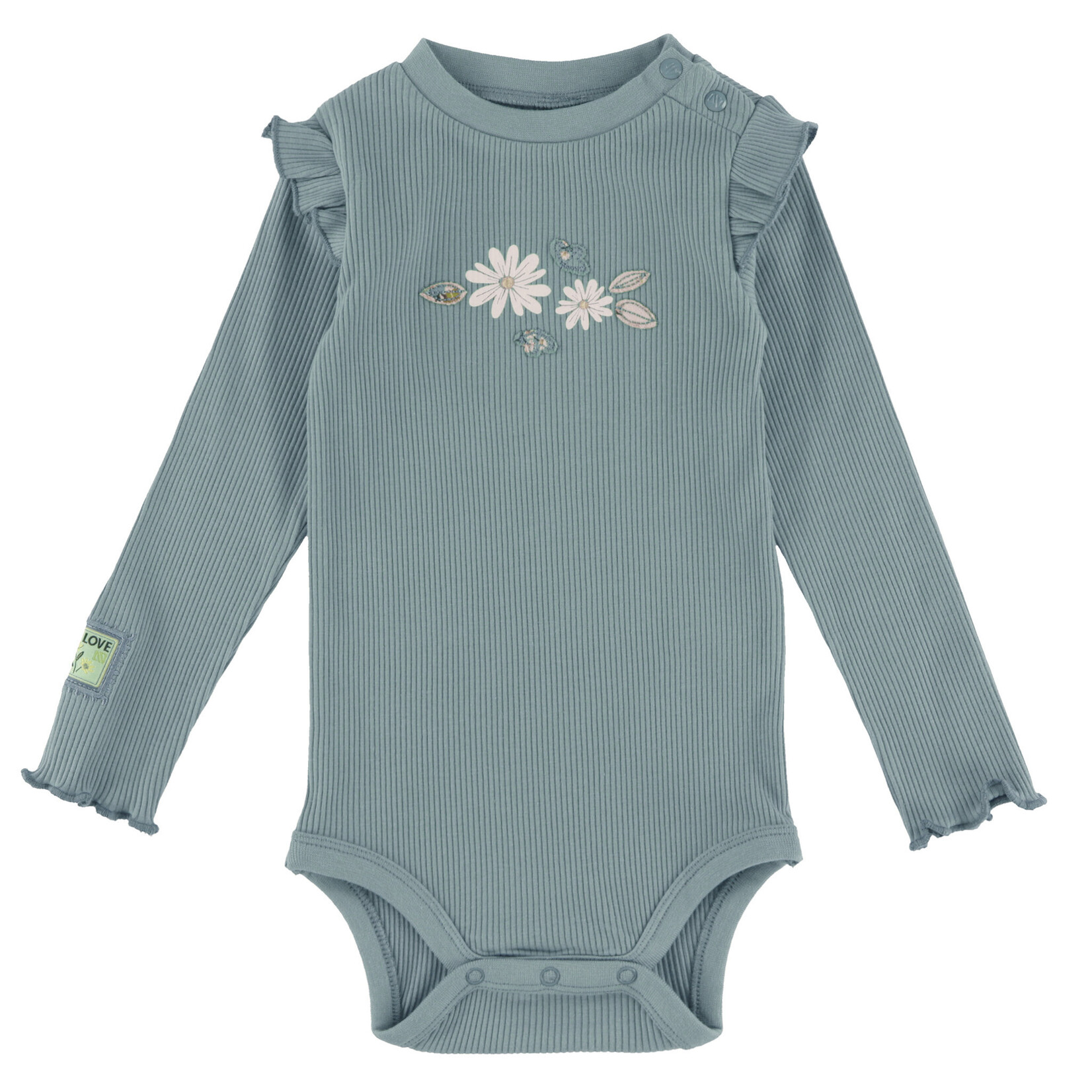 Nanö NANÖ - Ensemble 2 morceaux - Pantalon en micro corduroy souple et cache-couche rib 'Charmante floraison'