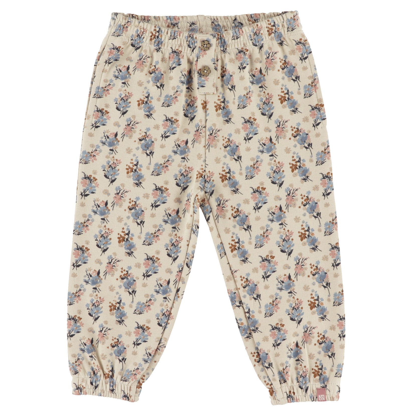 Nanö NANÖ - Ensemble 2 morceaux - Pantalon en micro corduroy souple et cache-couche rib 'Charmante floraison'