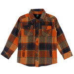 Nanö NANÖ - Orange plaid flannel shirt 'Gout d'aventure'