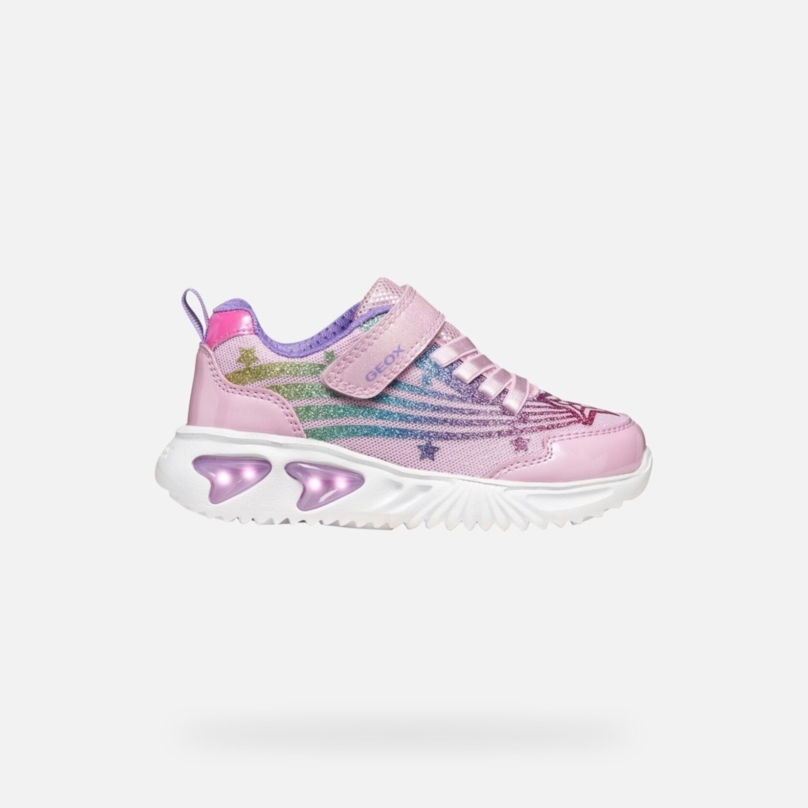 Geox GEOX - Chaussures de sport avec lumières 'J. Assister - Pink/Multicolor'