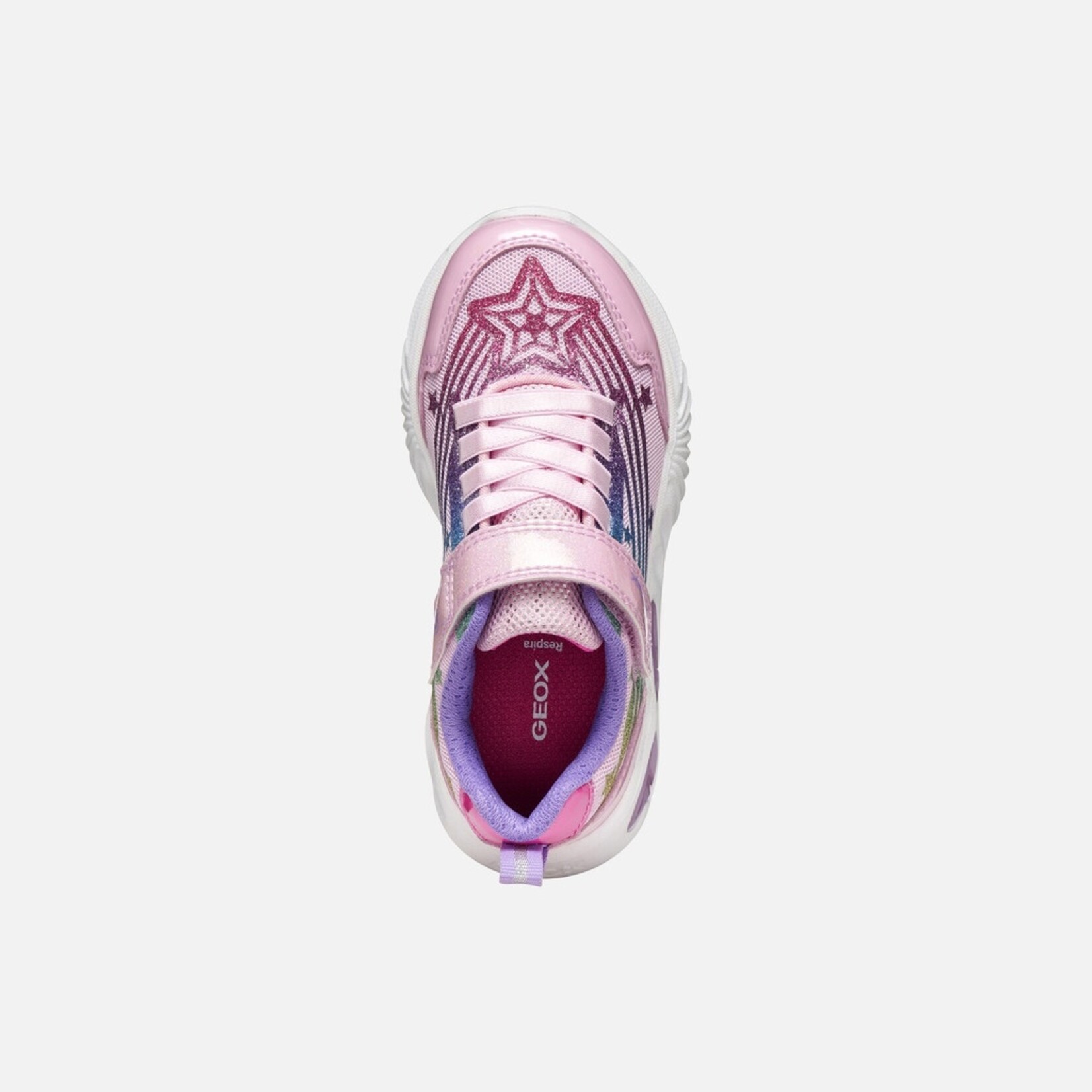 Geox GEOX - Chaussures de sport avec lumières 'J. Assister - Pink/Multicolor'