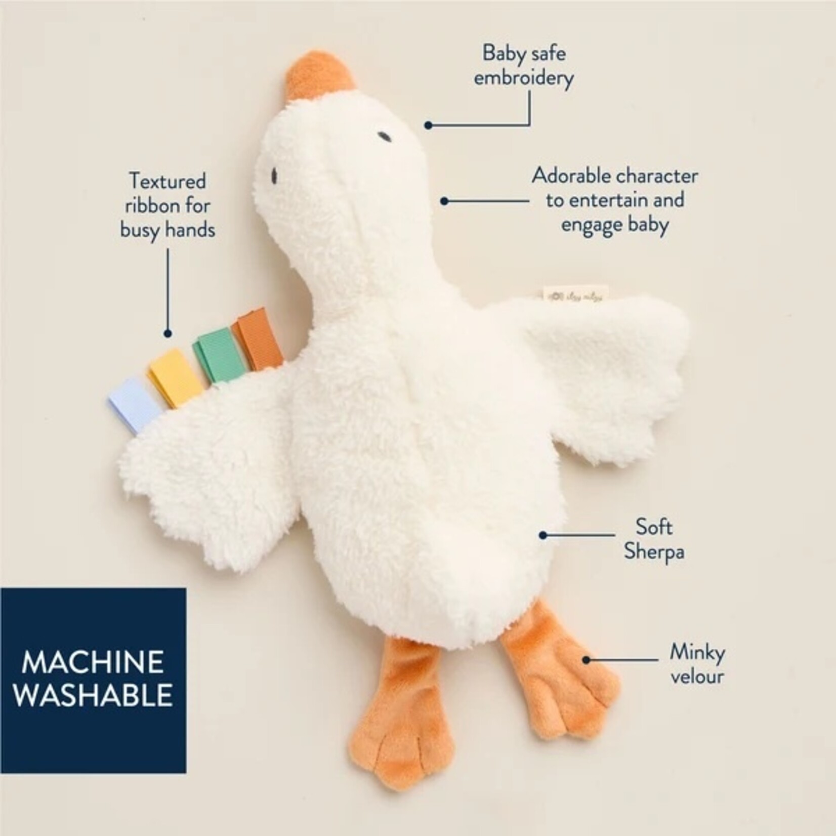 Itzy Ritzy ITZY RITZY - Peluche apaisante oie - 'Itzy Huggable - Gracie the Goose'