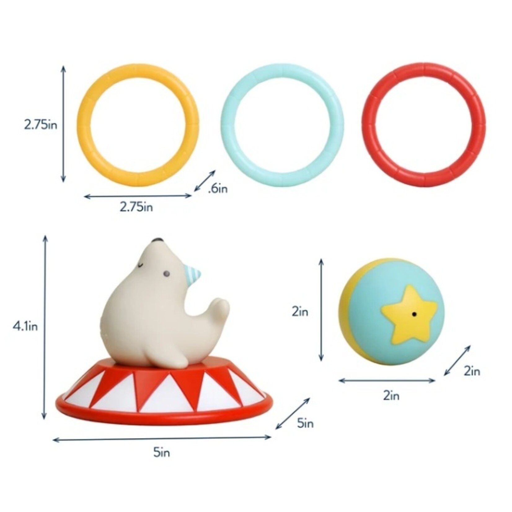 Itzy Ritzy ITZY RITZY - Bath Toy - Itzy Ring Toss™ - Circus - Itzy Ritzy