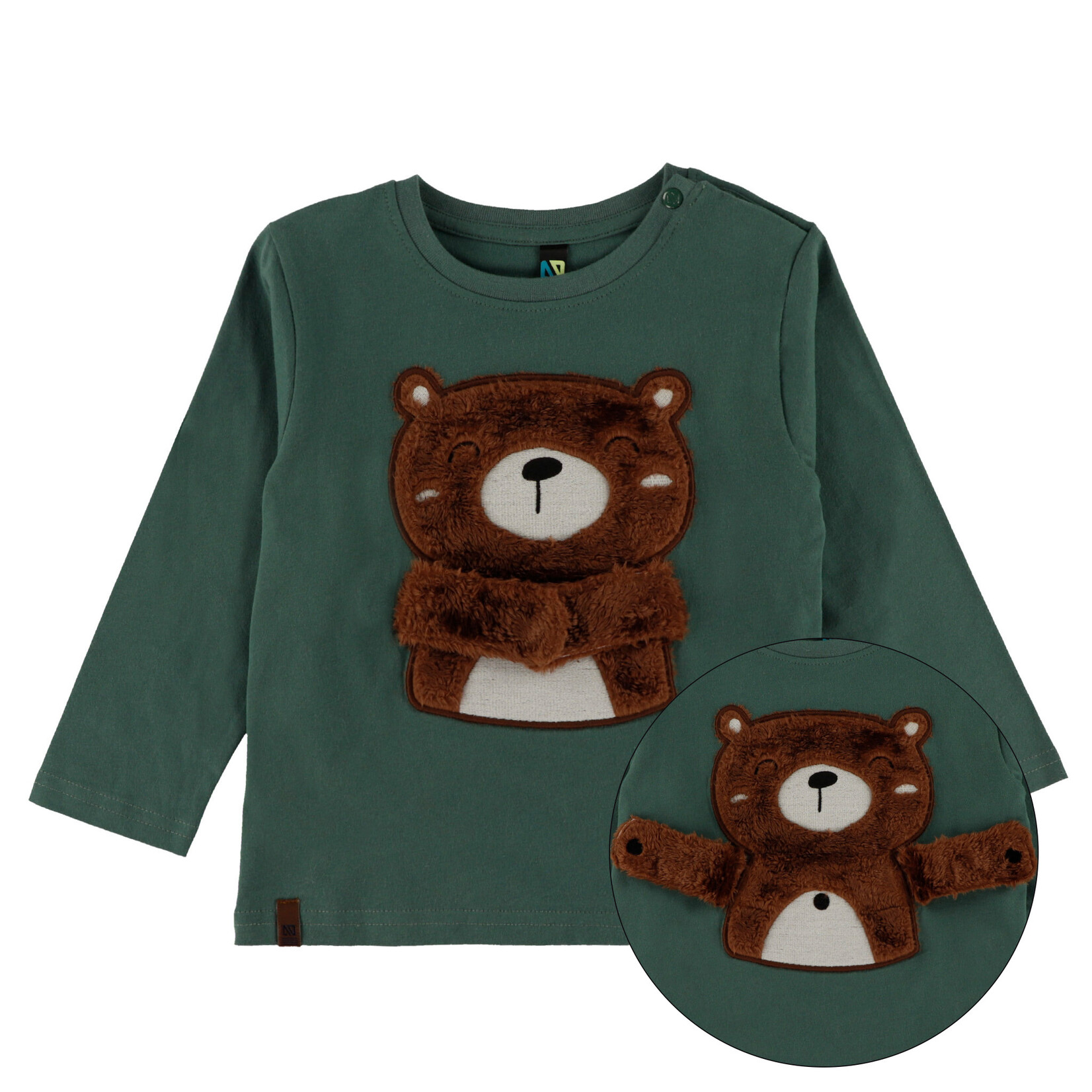 Nanö NANÖ - 2-piece set with  Long-sleeve T-shirt with 3D bear detail and pants - 'Roarrr'