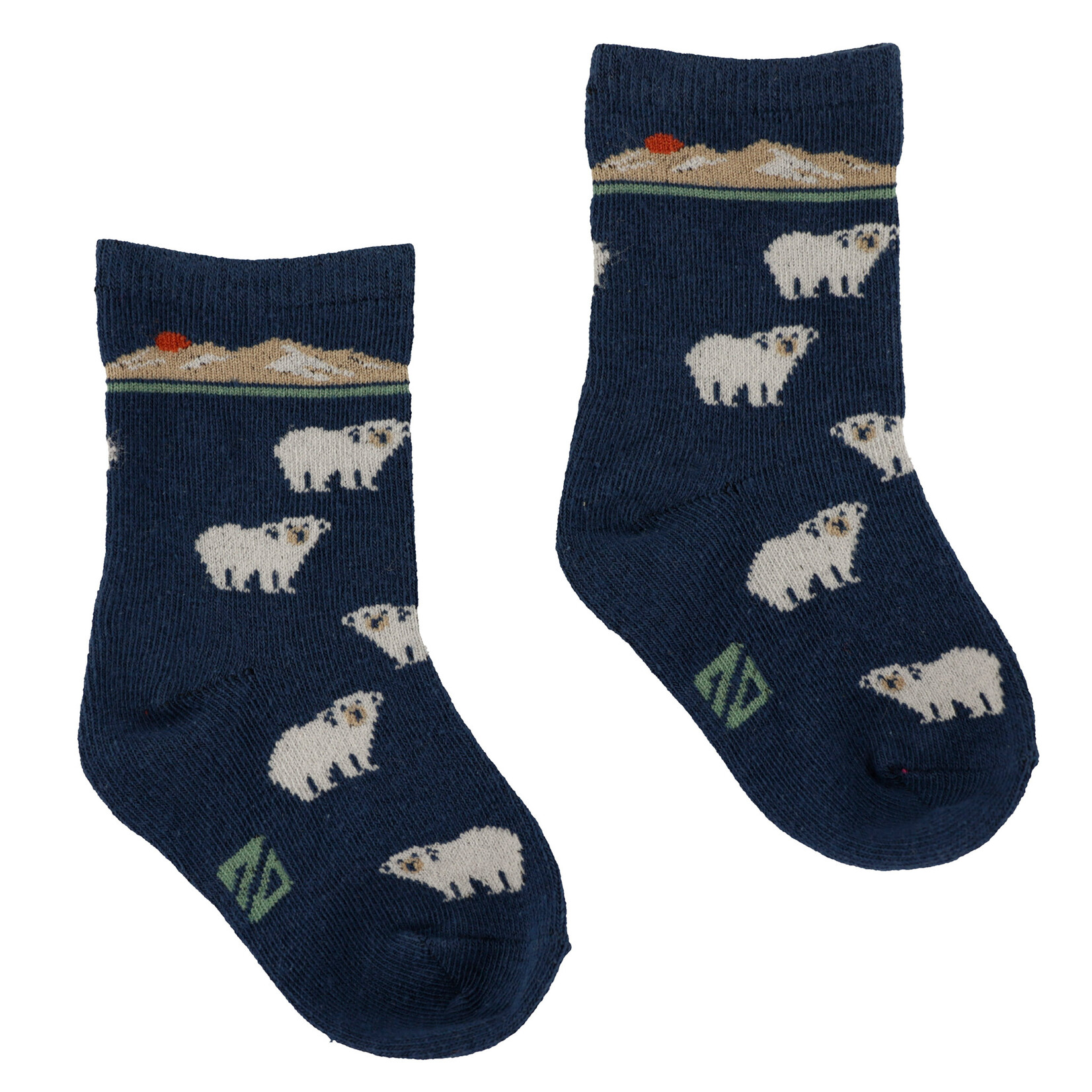 Nanö NANÖ - Chaussettes marines pour bébé avec motif d'ours polaires 'Roarr!'