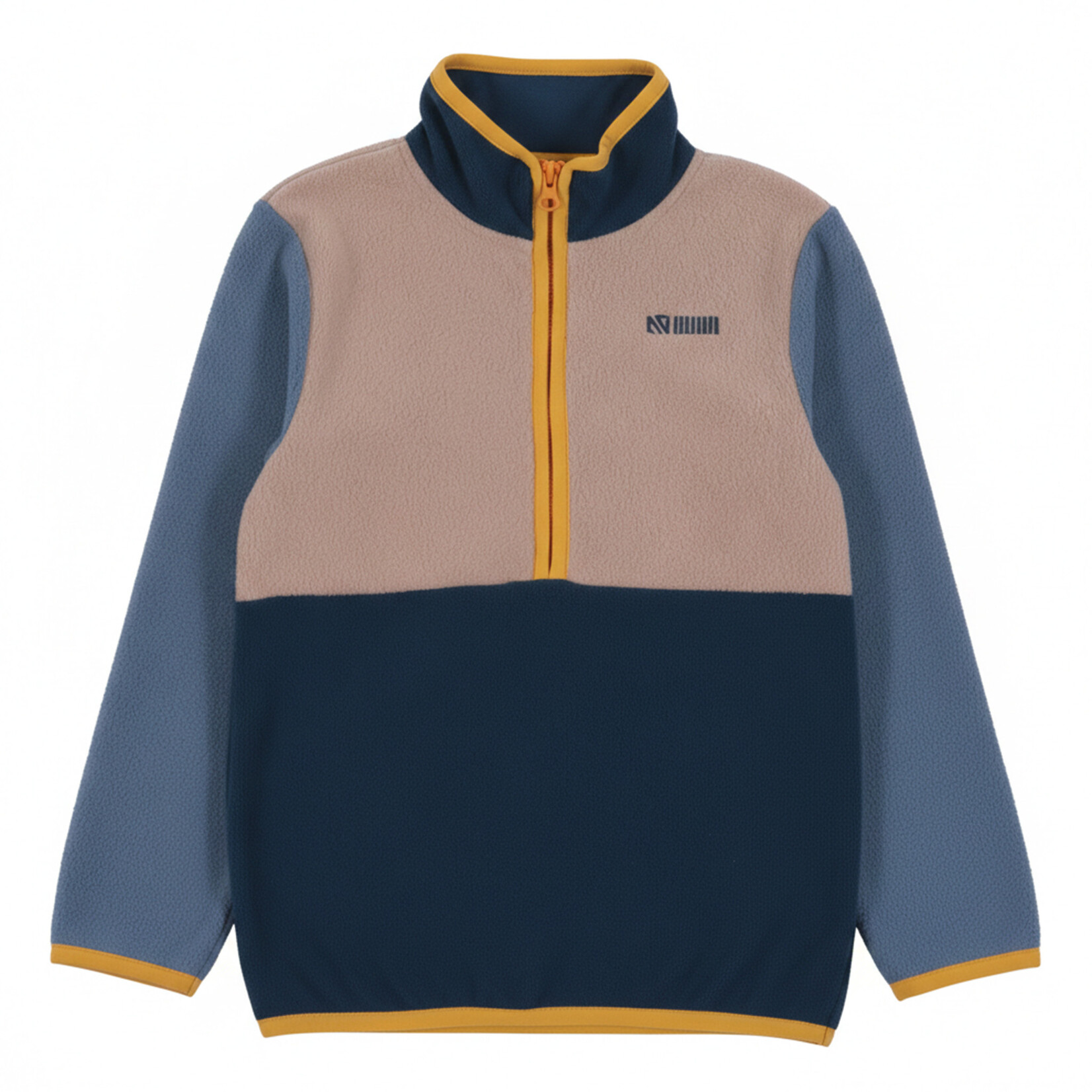 Nanö NANÖ - Two-piece microfleece base layer - Colorblock teal, beige, navy blue and yellow accents