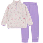 Nanö NANÖ - Two-piece microfleece base layer - White with floral pattern