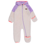 Nanö NANÖ - One-piece mid-season baby set in sherpa fleece - Cream white with mauve and orange accents