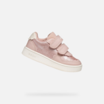Geox GEOX - Chaussures brillantes rose de cuir synthétique 'Eclyper - Lt Rose'