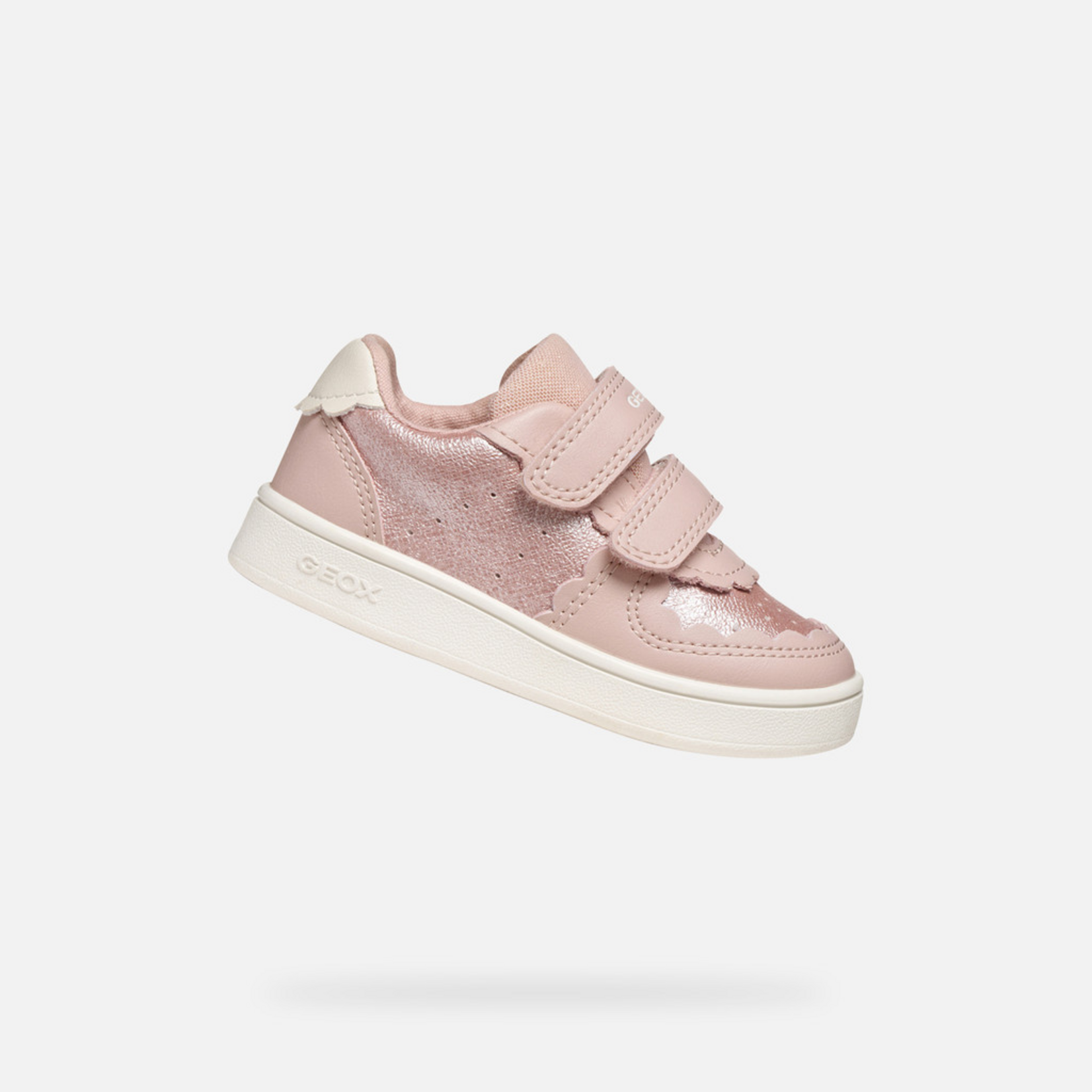 Geox GEOX - Chaussures brillantes rose de cuir synthétique 'Eclyper - Lt Rose'