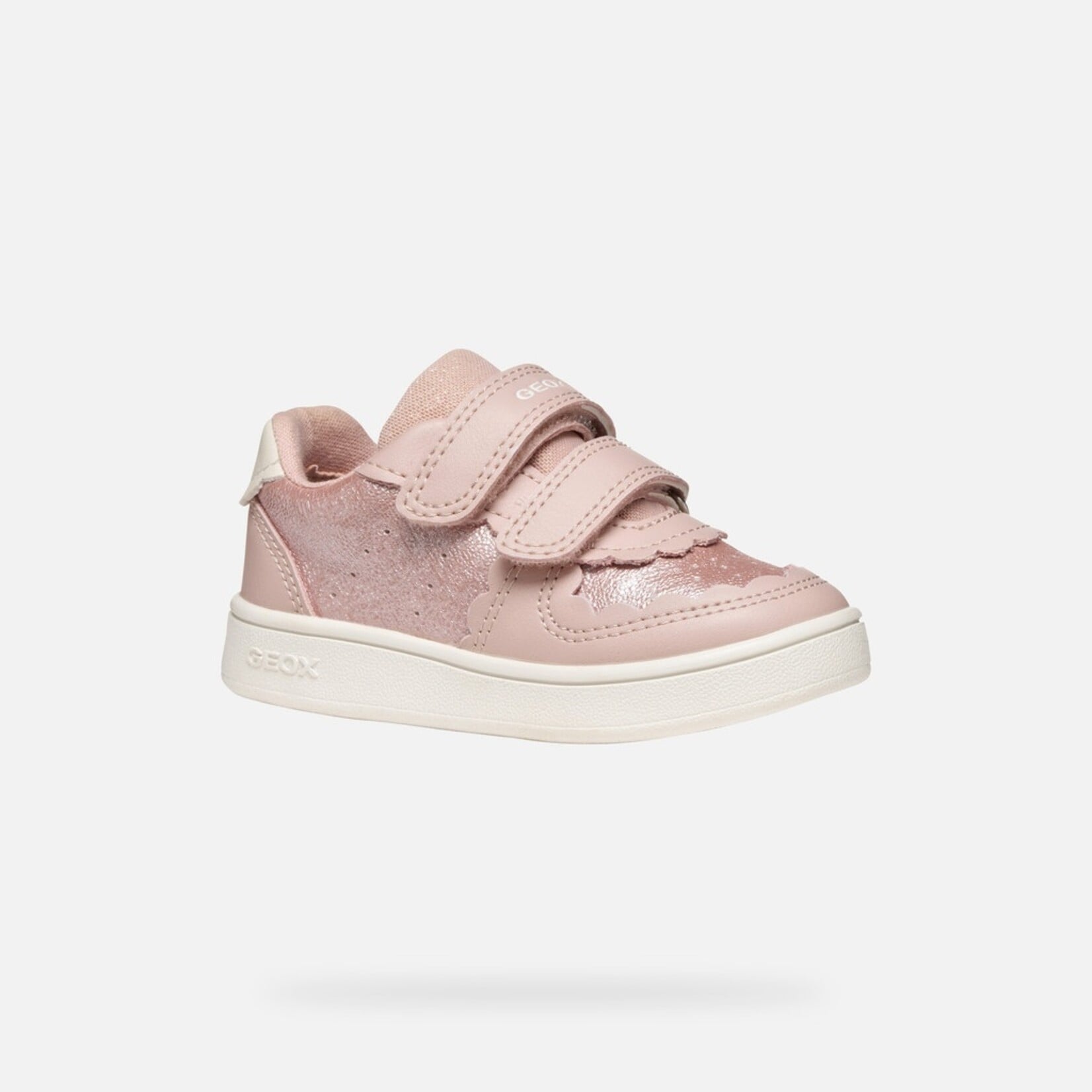 Geox GEOX - Chaussures brillantes rose de cuir synthétique 'Eclyper - Lt Rose'