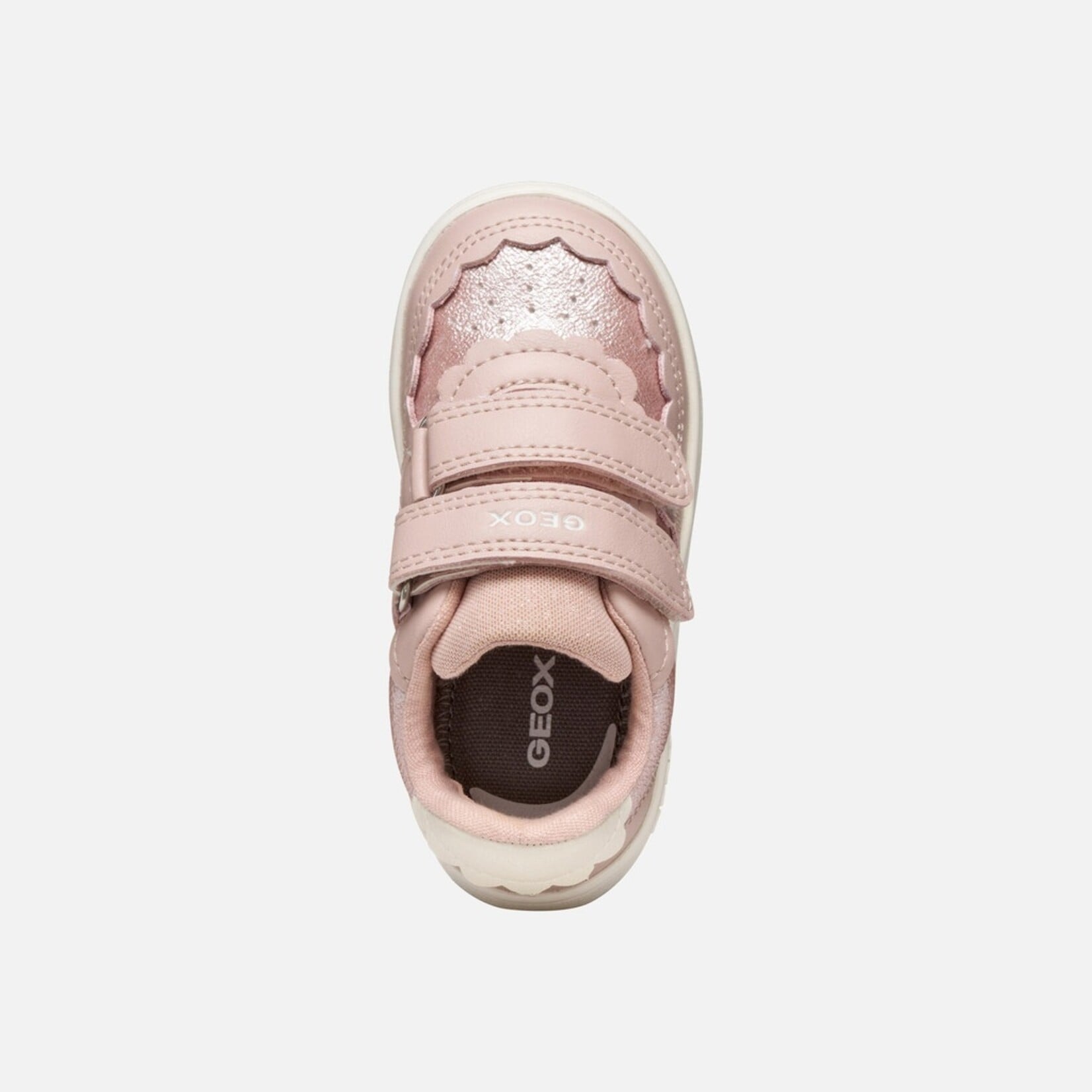 Geox GEOX - Chaussures brillantes rose de cuir synthétique 'Eclyper - Lt Rose'