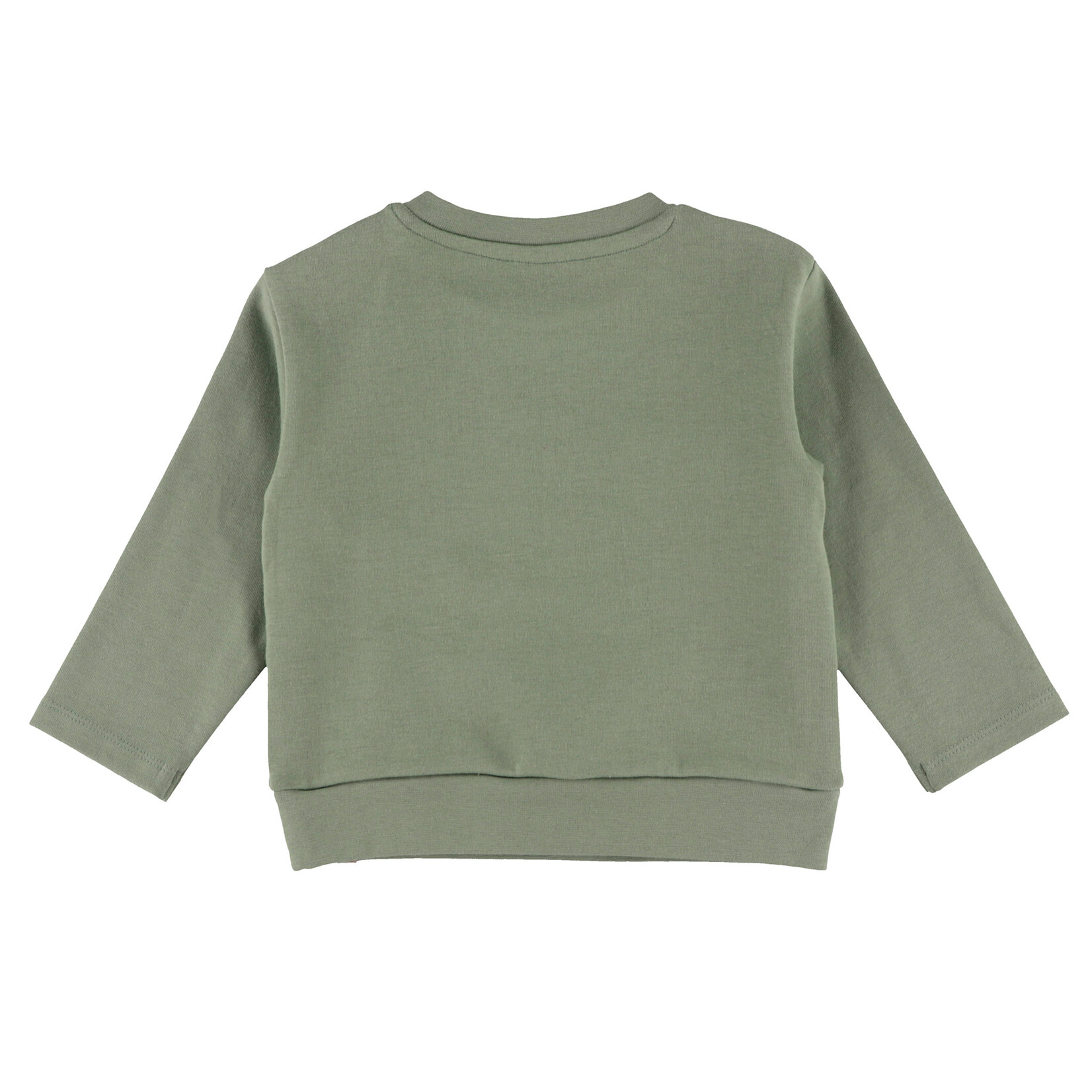Nanö NANÖ - Ensemble 2 morceaux - Chandail vert manches longues avec broderies d'animaux et pantalon jogging brun 'Ma douce forêt'