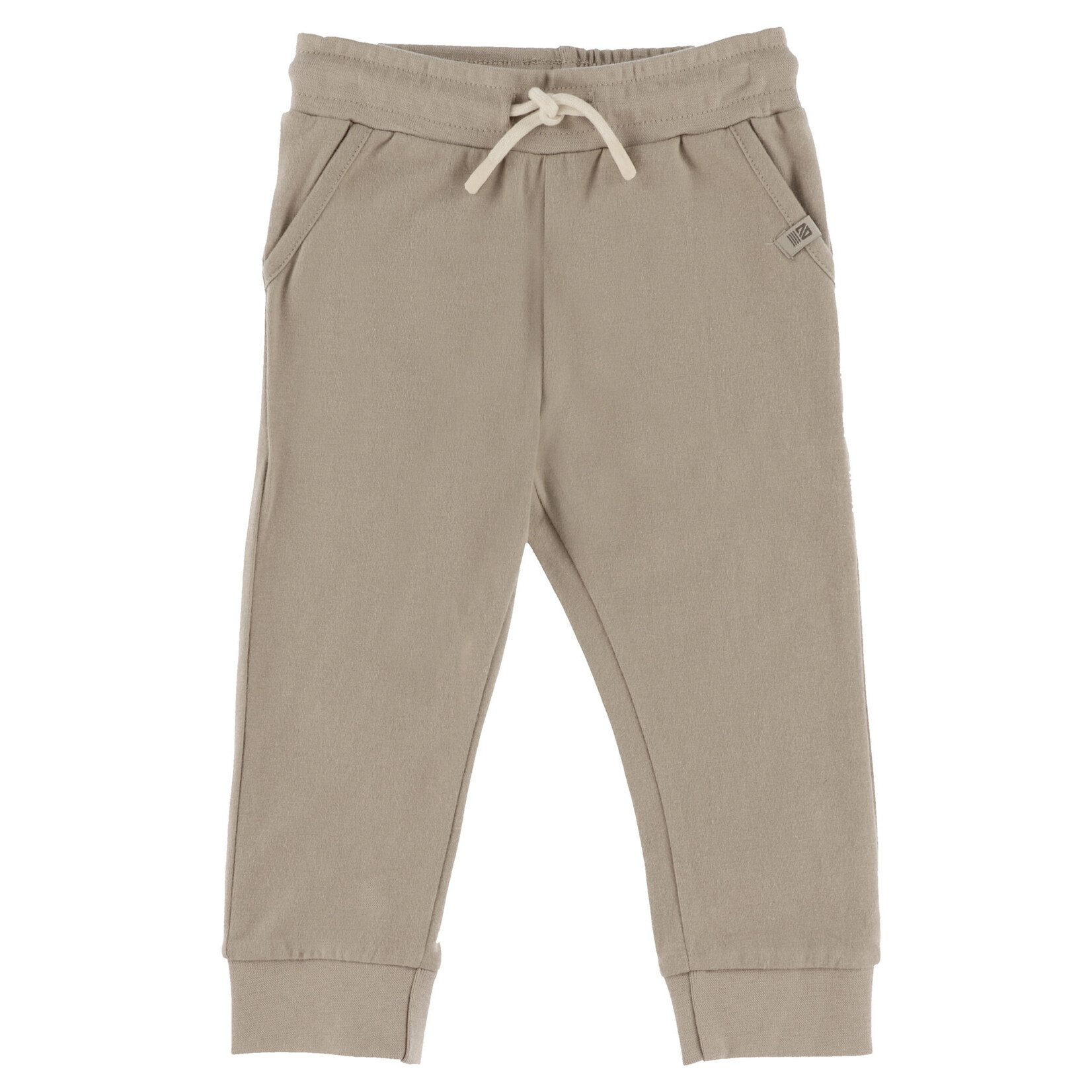 Nanö NANÖ - 2-Piece Set - Taupe long-sleeve top with moose print and brown joggers  'Ma douce forêt'