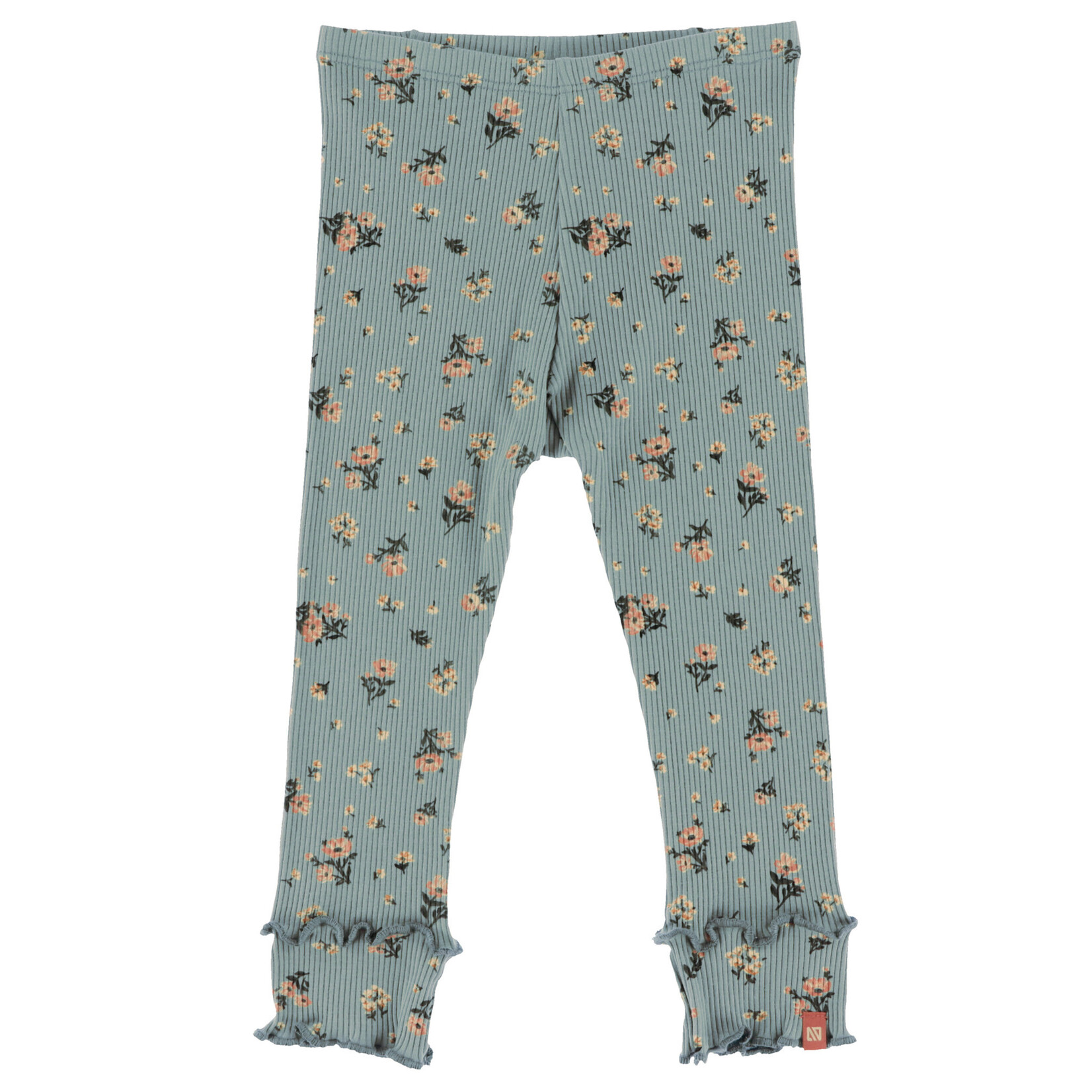 Nanö NANÖ - Ensemble 2 morceaux - Tunique bleu poudre à col claudine et jupe en crêpe texturée et legging en jersey côtelé uni 'Charmante floraison'