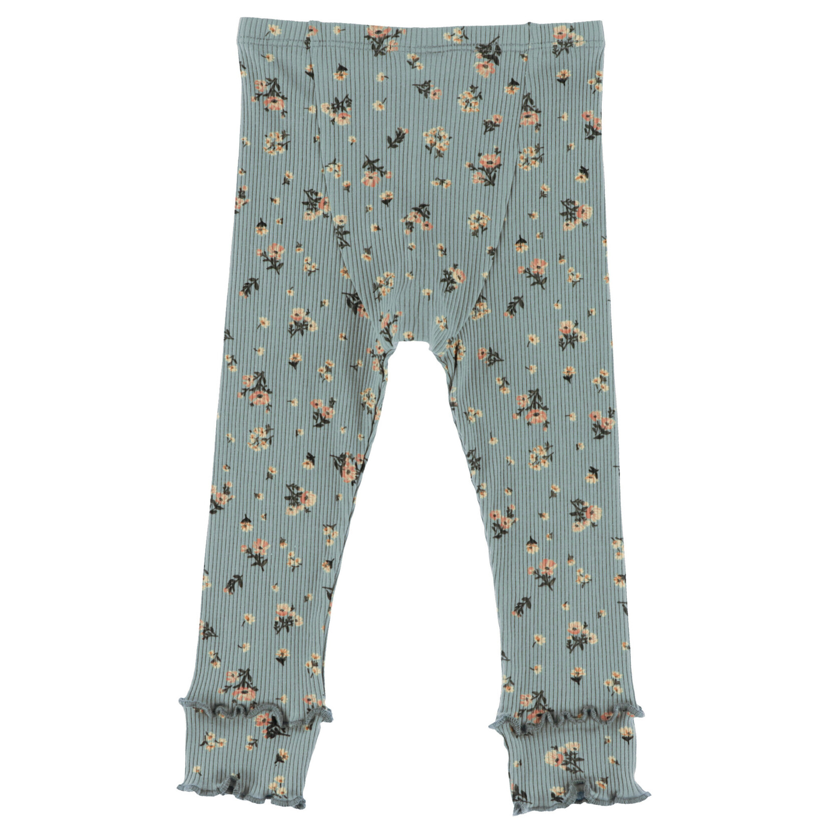 Nanö NANÖ - Ensemble 2 morceaux - Tunique bleu poudre à col claudine et jupe en crêpe texturée et legging en jersey côtelé uni 'Charmante floraison'