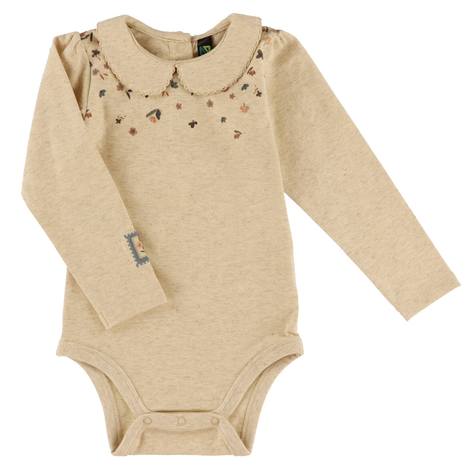 Nanö NANÖ - Ensemble 2 morceaux - Cache-couche beige et pantalon souple style joggers rose 'Charmante floraison'