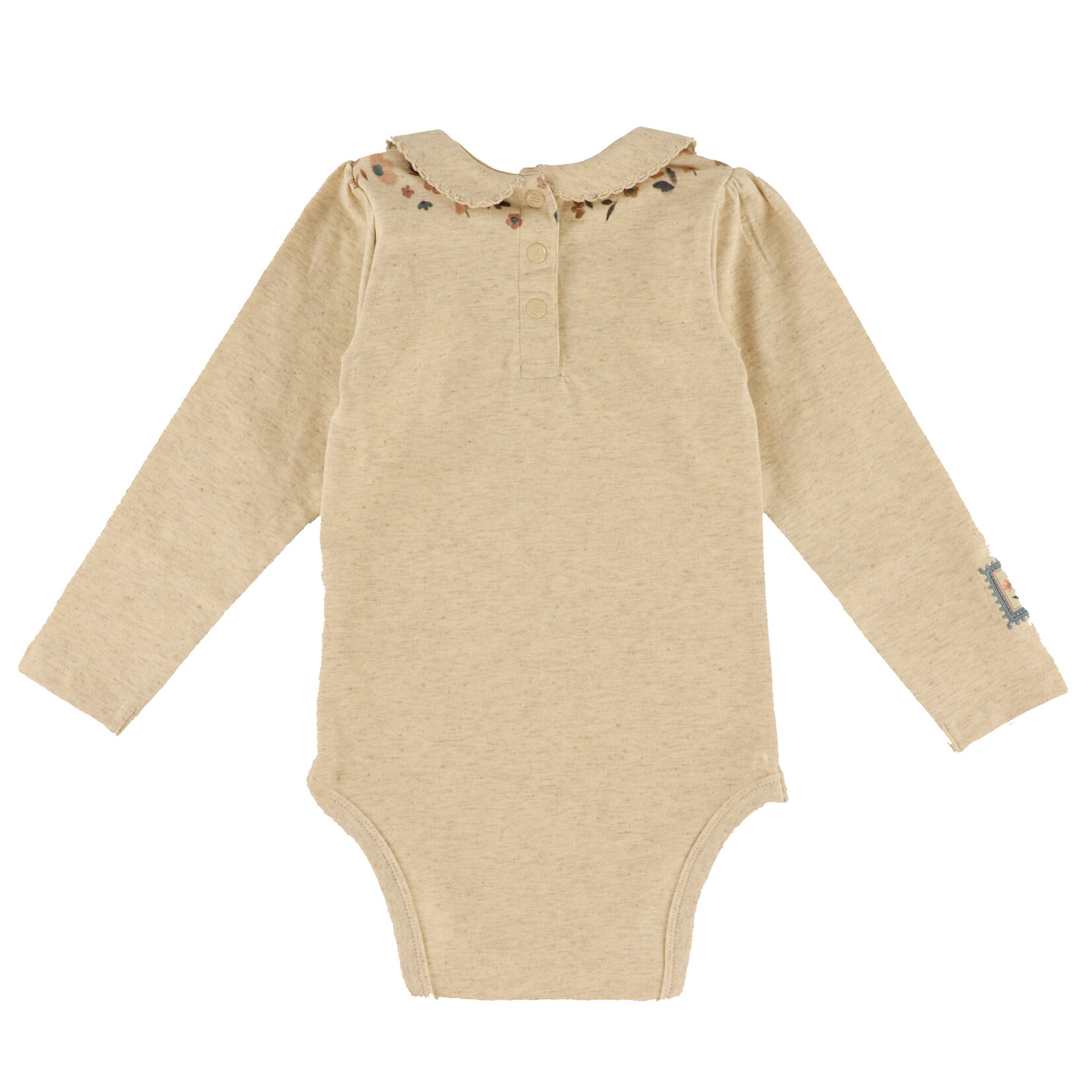 Nanö NANÖ - Ensemble 2 morceaux - Cache-couche beige et pantalon souple style joggers rose 'Charmante floraison'