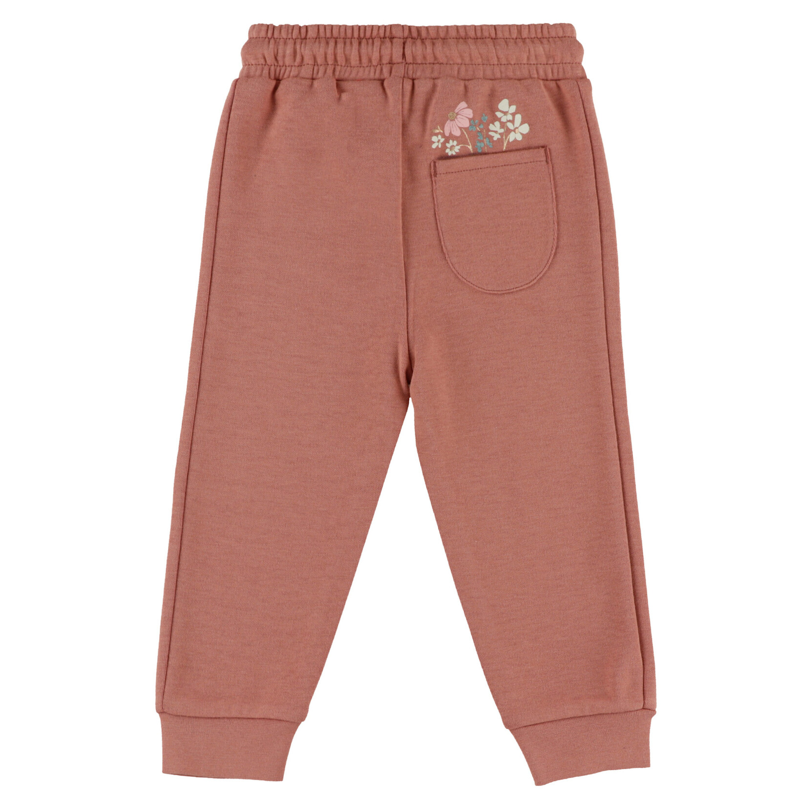 Nanö NANÖ - 2-piece set - Beige onesie and pink jogger-style soft pants 'Charmante floraison'