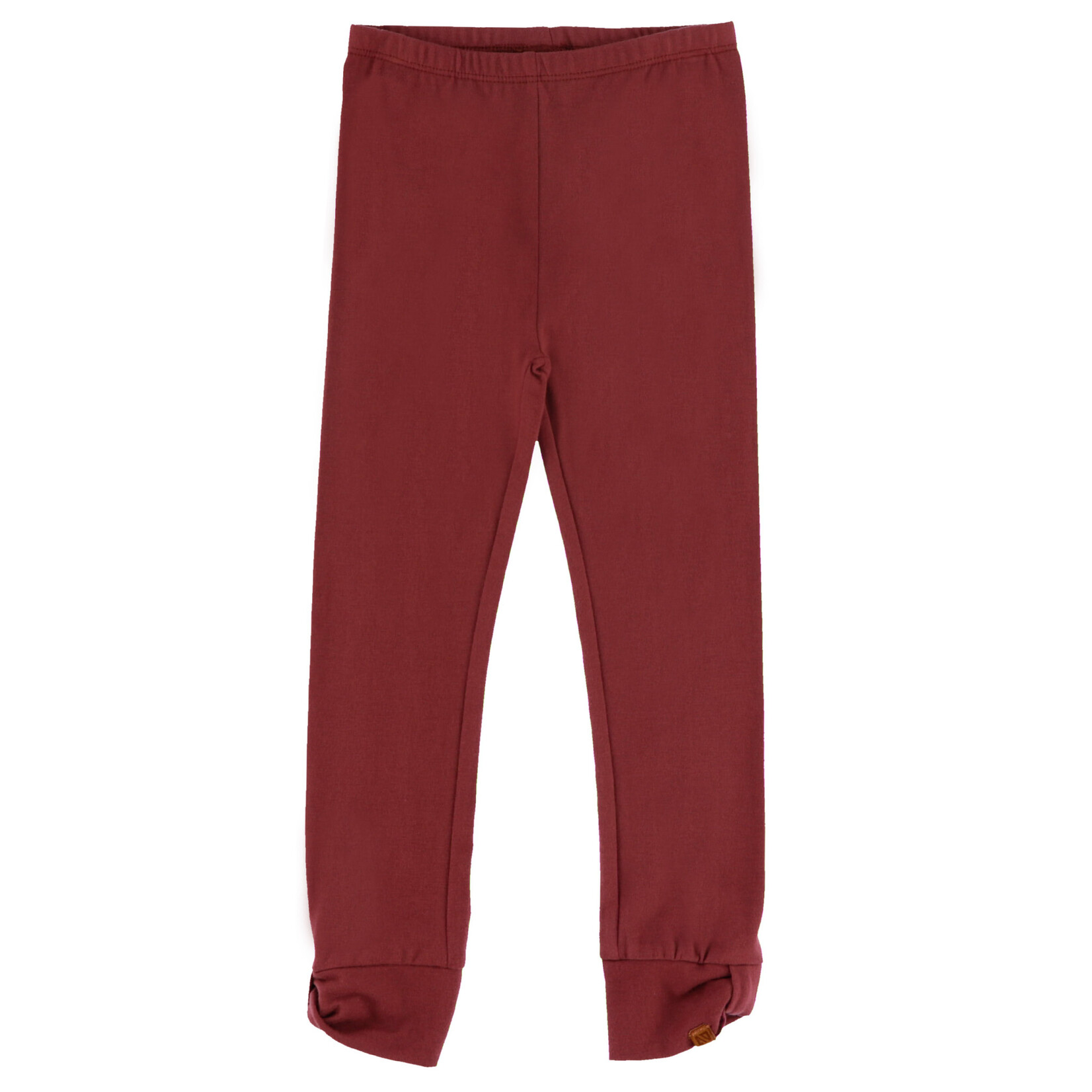 Nanö NANÖ - Legging en jersey uni bordeaux avec boucle au bas de jambe 'Douceur d'hiver'