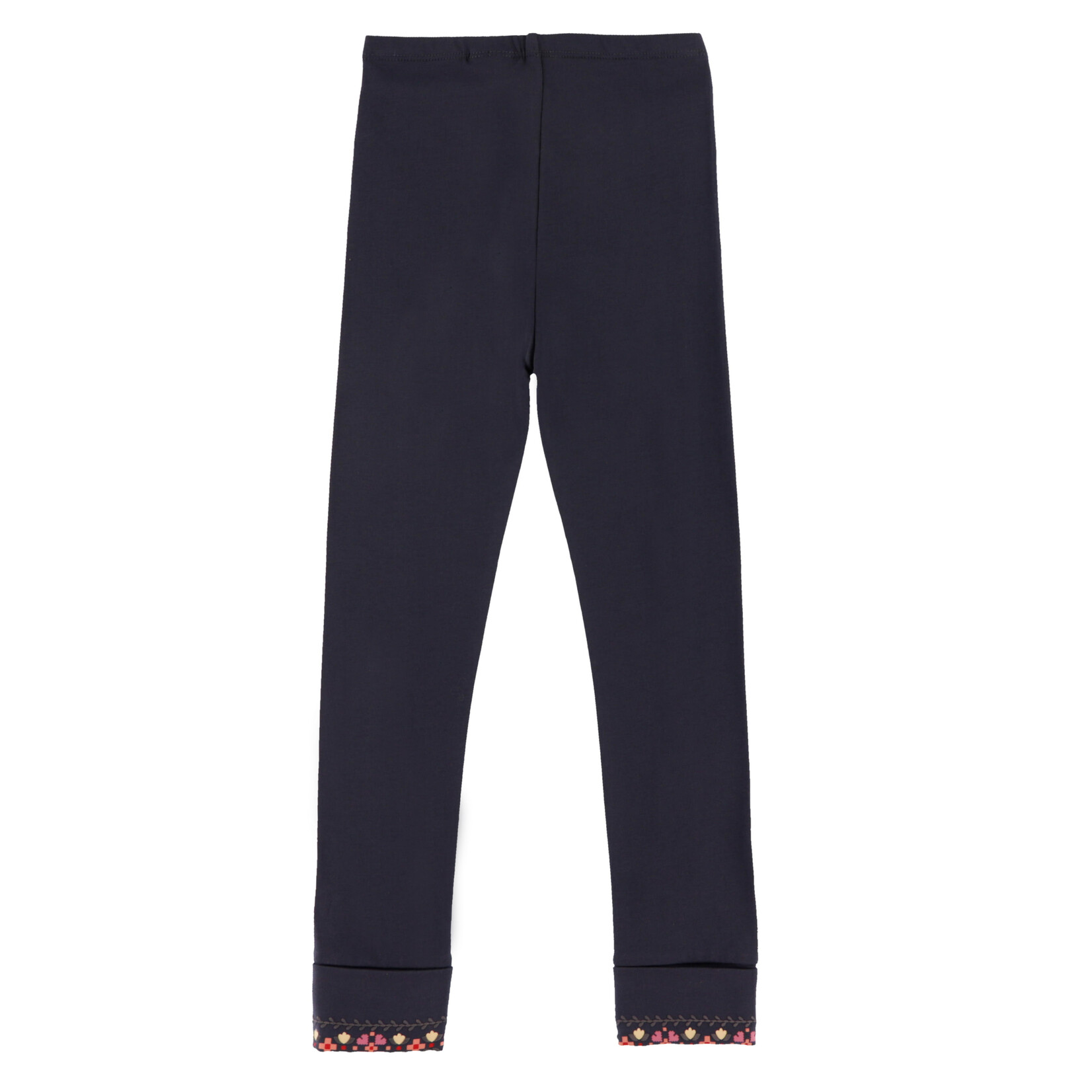 Nanö NANÖ - Legging en jersey uni bleu marine avec ourlets pliables à motif 'Douceur d'hiver'