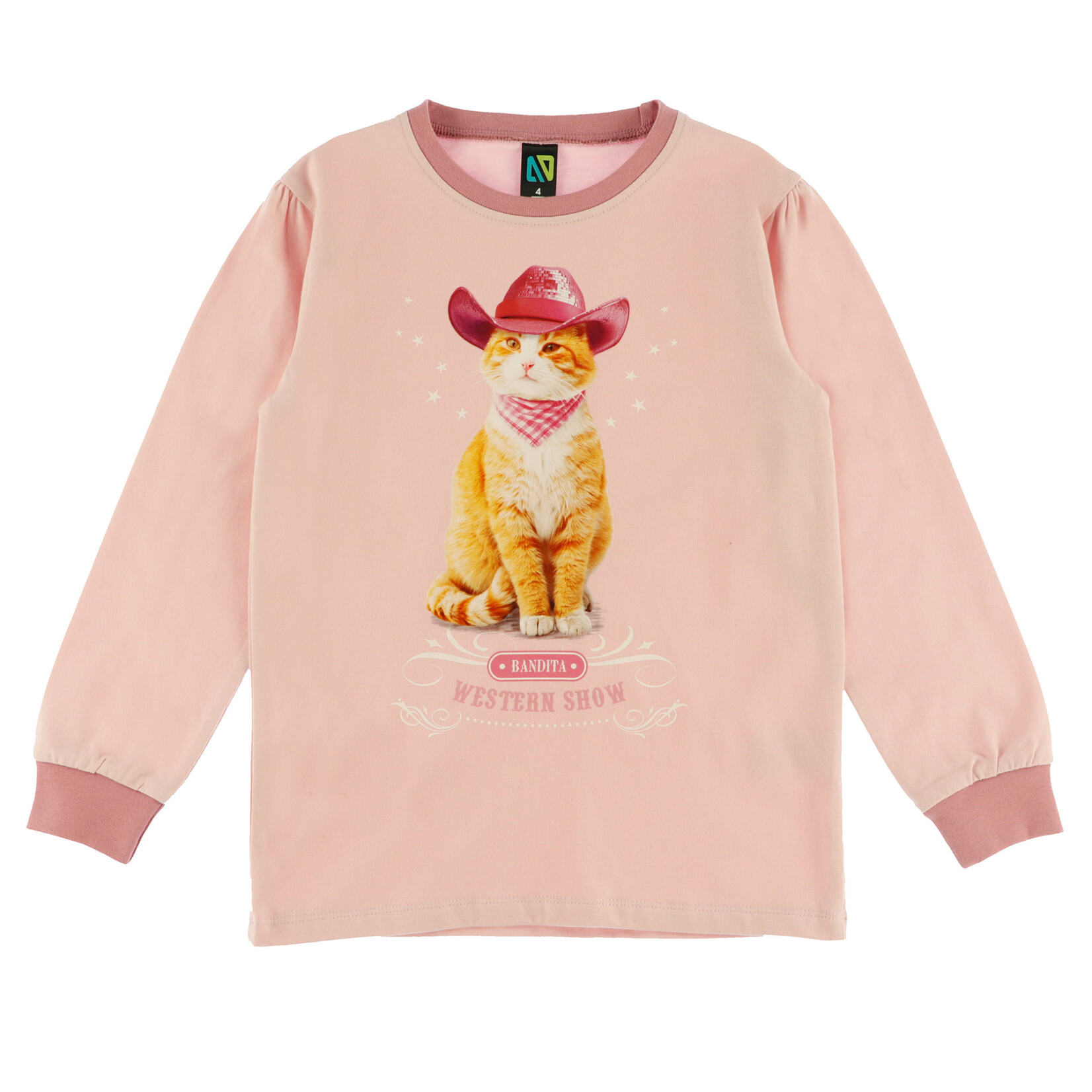 Nanö NANÖ - Ensemble pyjama deux pièces rose avec imprimé de chat western