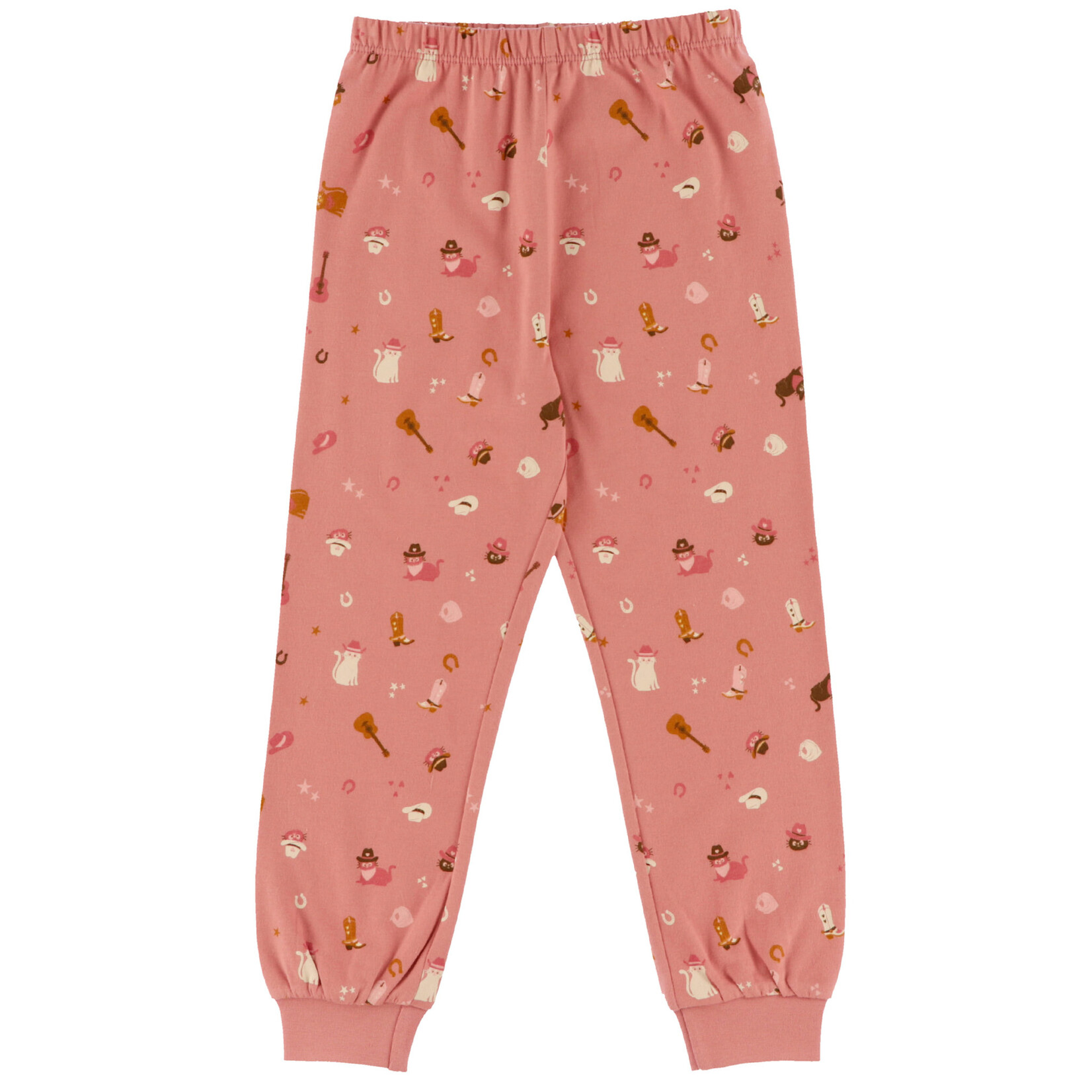 Nanö NANÖ - Ensemble pyjama deux pièces rose avec imprimé de chat western